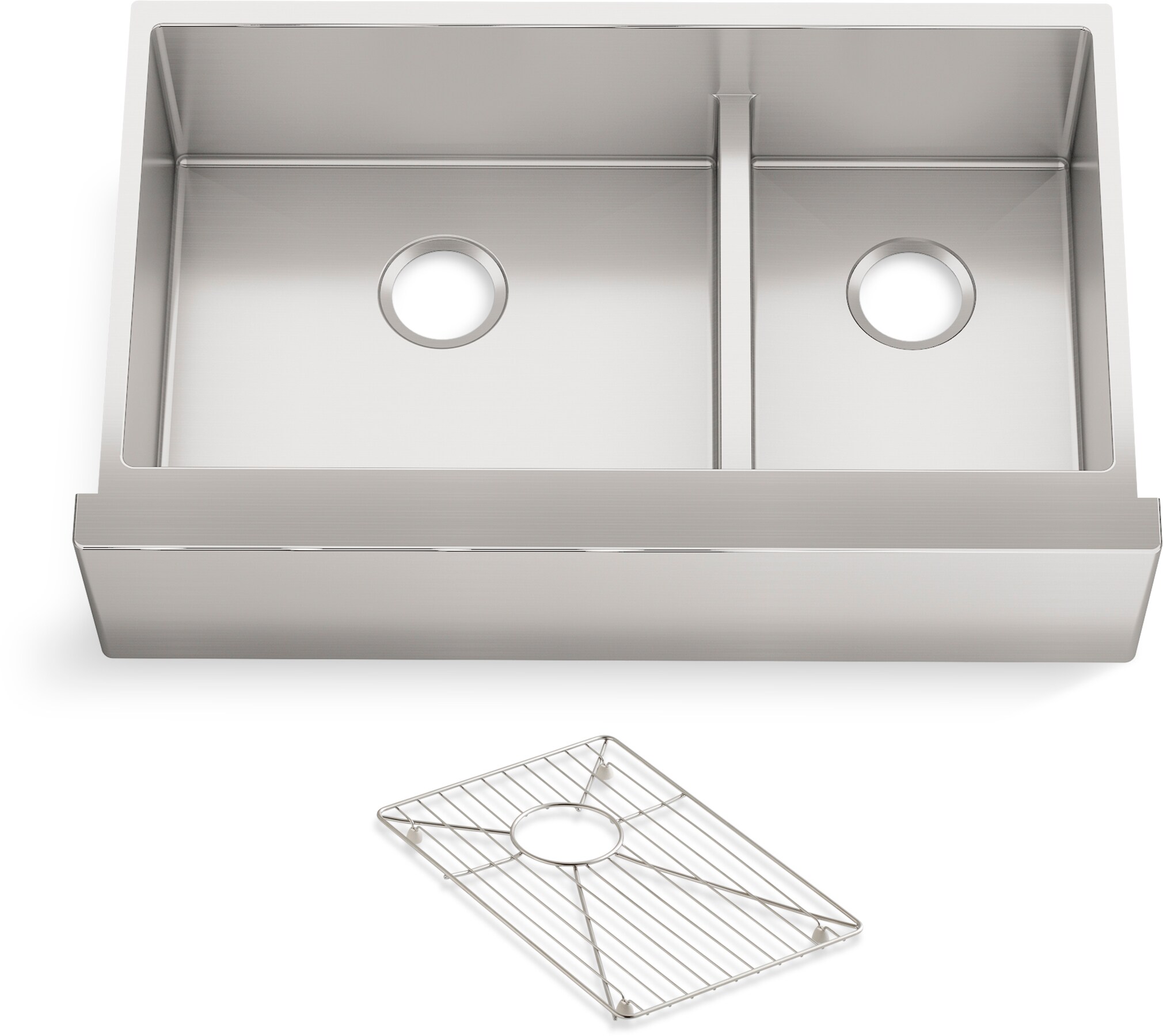 KOHLER Strive Farmhouse Apron Front 35.5-in x 21.25-in Stainless Steel ...