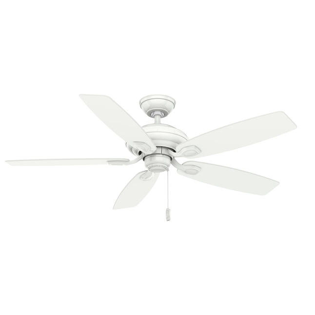 Casablanca Utopian 52 In Snow White Indoor Outdoor Downrod Or Flush Mount Ceiling Fan 5 Blade The Fans Department At Lowes Com