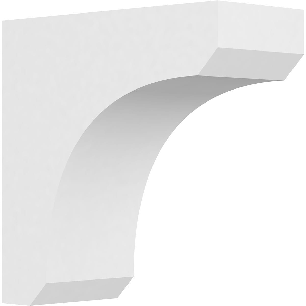 Ekena Millwork CORP03X08X08LGY 3-in x 8-in x 8-in Standard legacy Unfinished White PVC Paintable Corbel