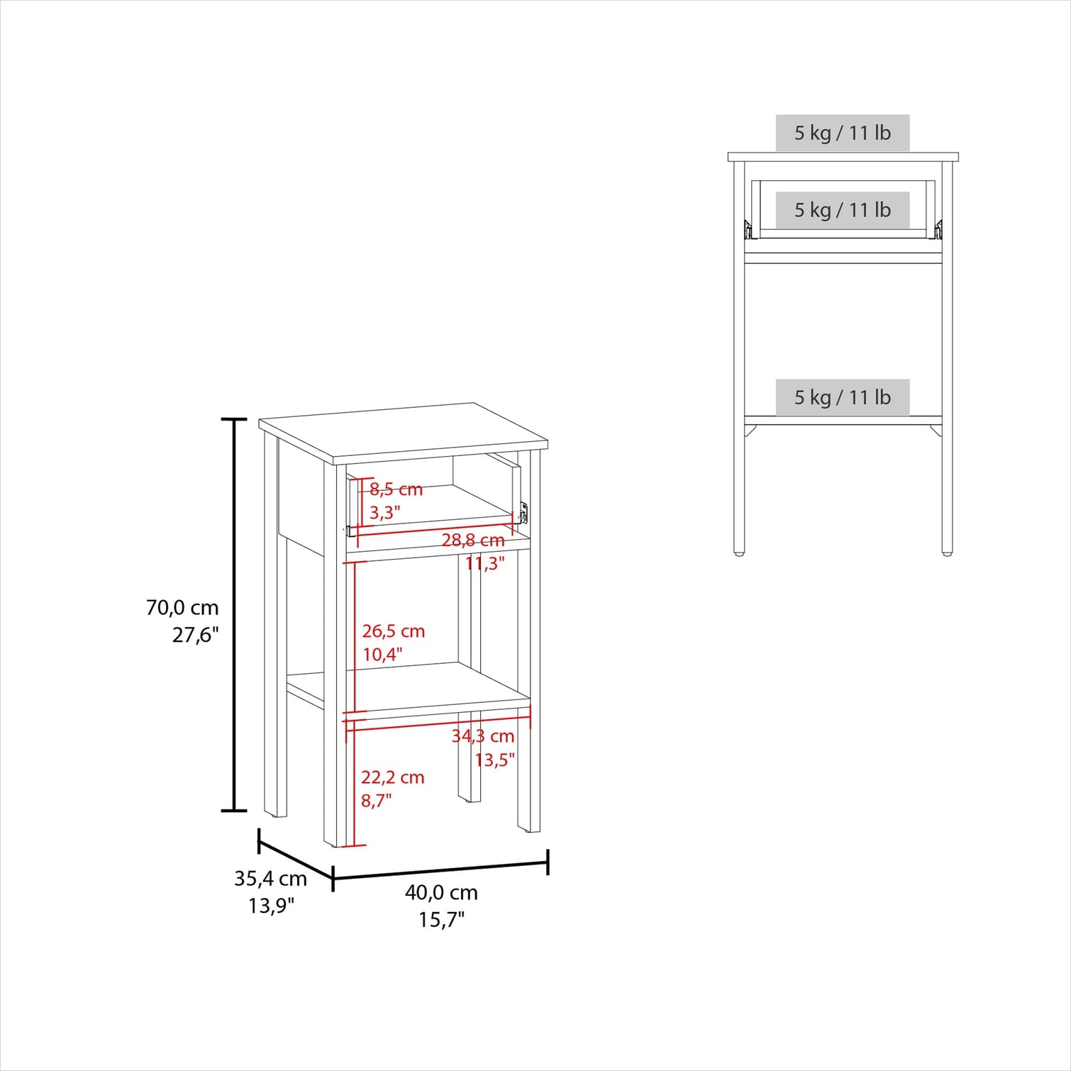 SunJet B15ZGPD1WNCD nightstands - View #9