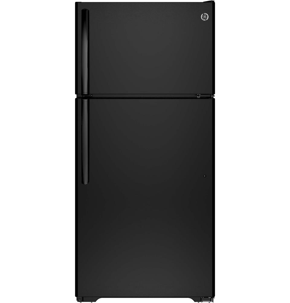 GE 14.6-cu ft Top-Freezer Refrigerator (Black) ENERGY STAR at Lowes.com
