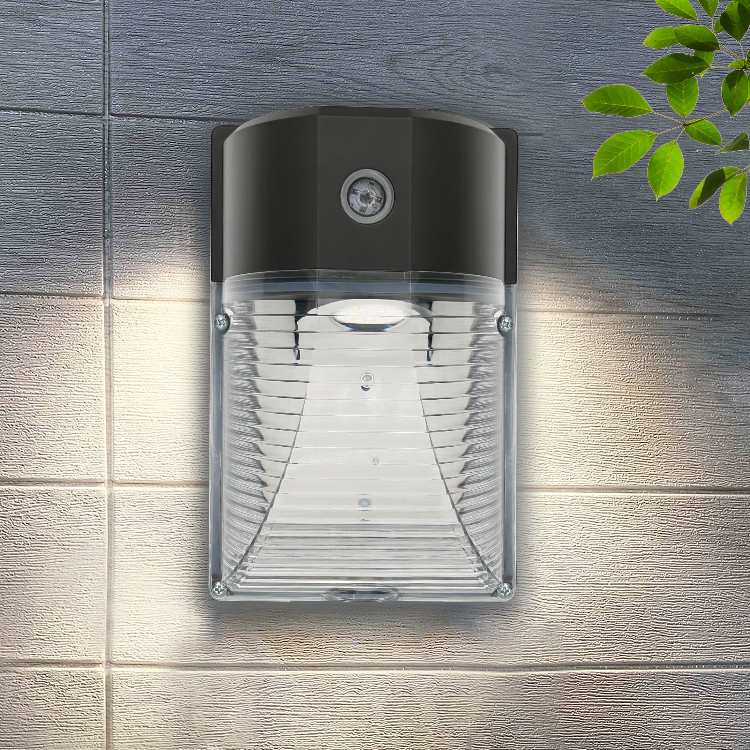 Cedar Hill 800205 120 -Watt EQ Black Hardwired LED Outdoor Wall Pack Light 2600 -Lumen