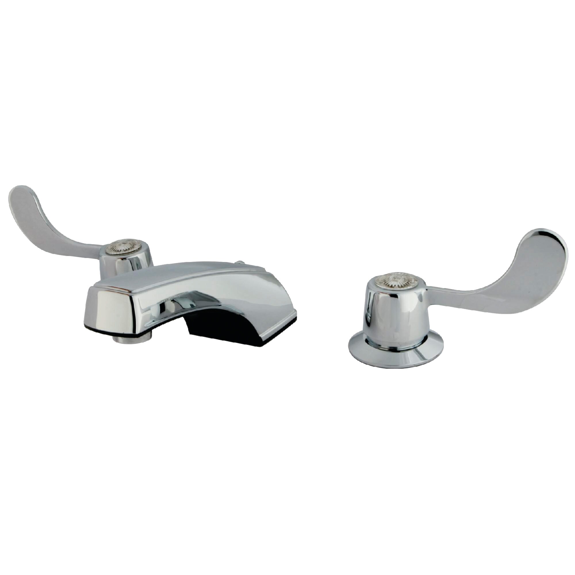 Elements of Design EB931LP Vista Polished chrome Widespread 2-handle Low-arc Residential Handle Bathroom Sink Faucet