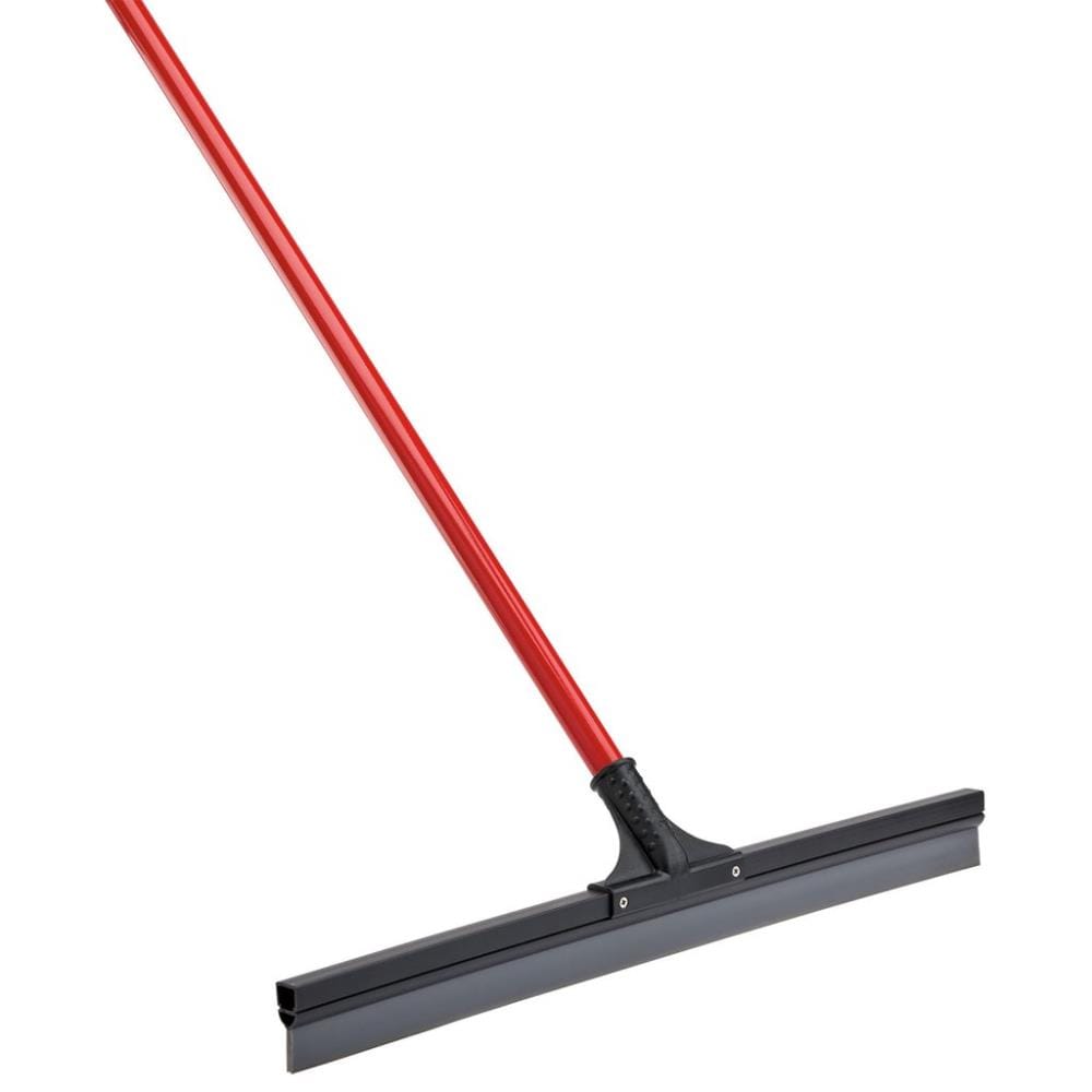 Libman 24-Inch Red Floor Squeegee with Steel Pole - Ideal for Removing  Water, Chemicals, or Mud - Single Straight Blade - Rubber Blade Material in  the Squeegees department at