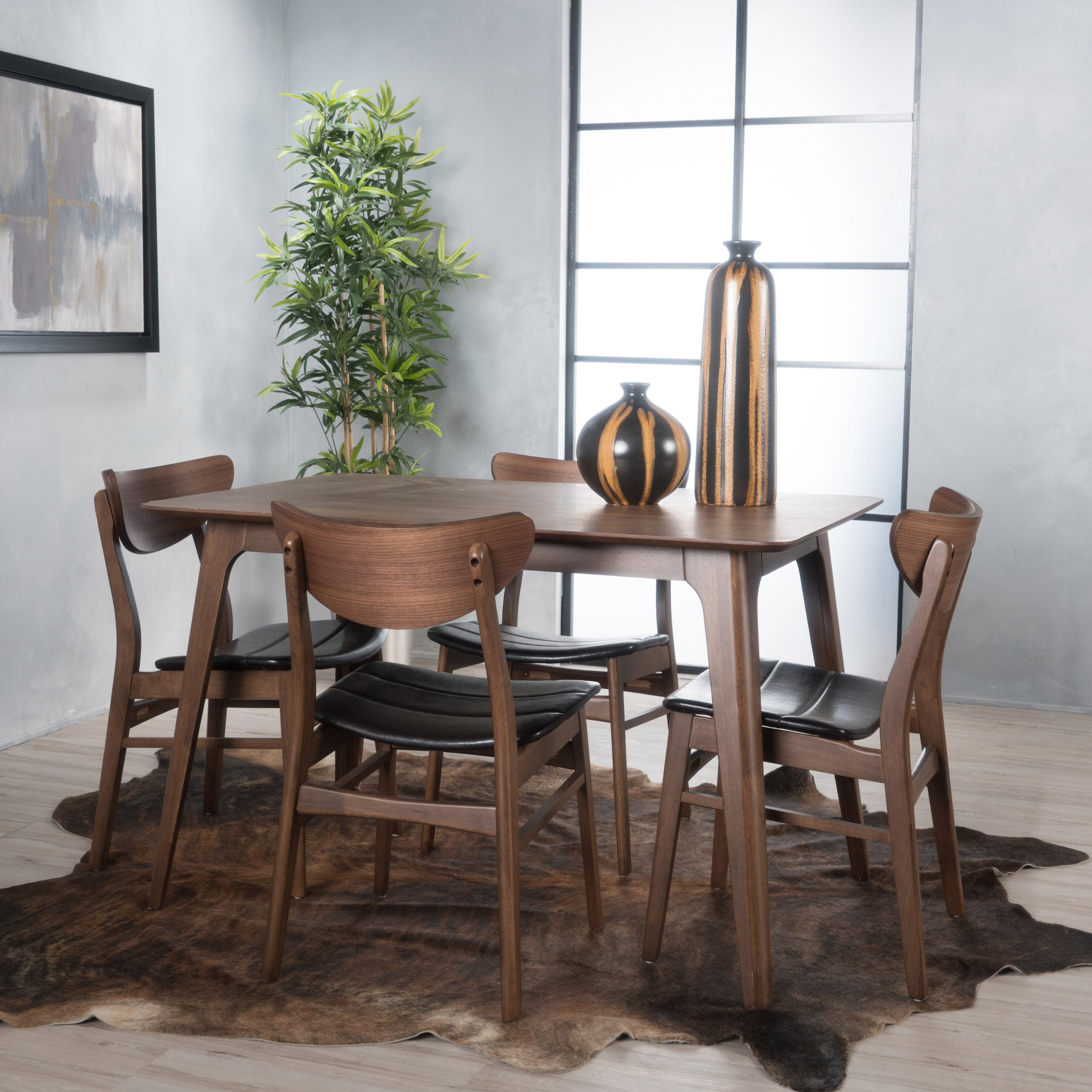 Christopher Knight Home 299363 Anise 5 piece Wood Rectangular Dining Set