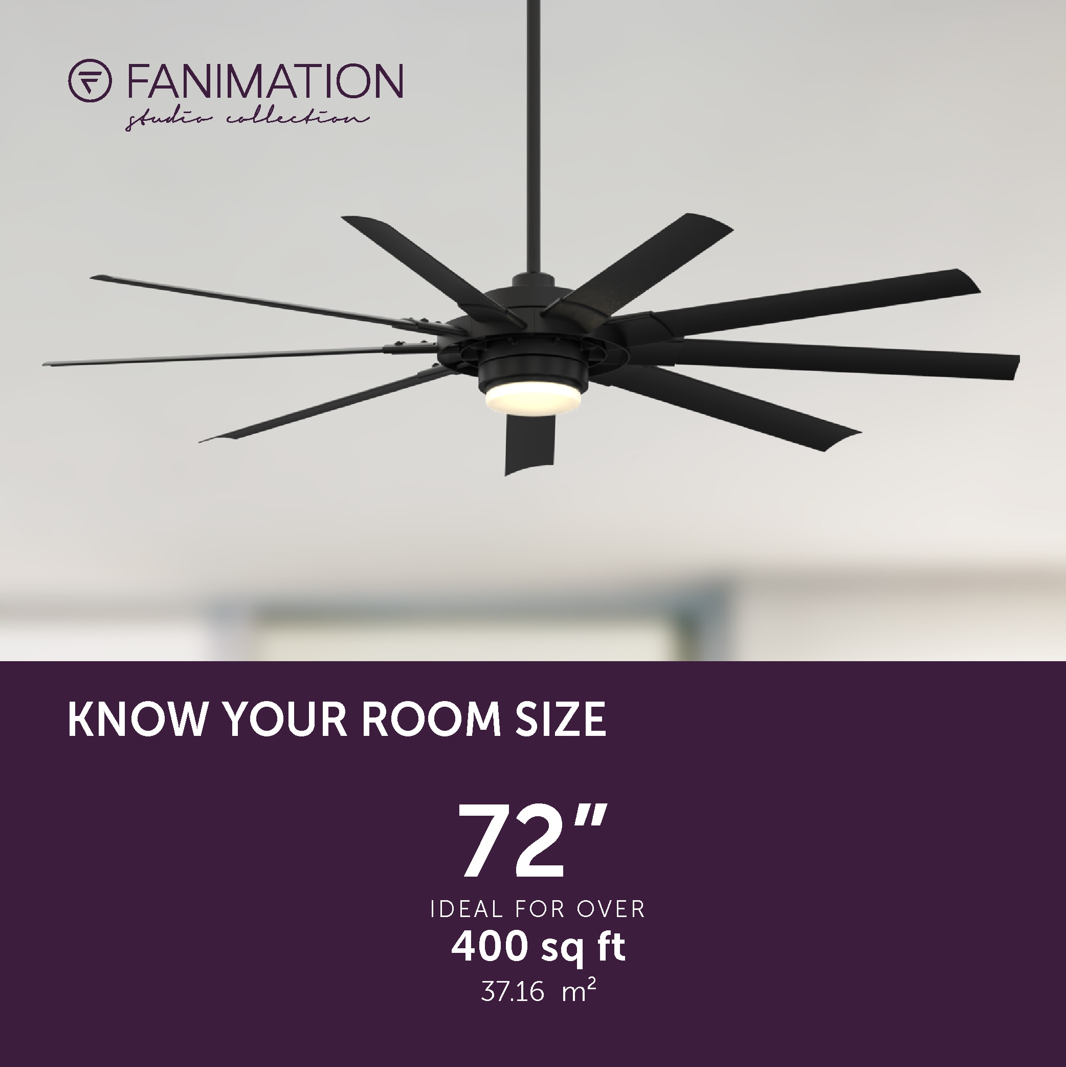 Slinger v2 72-in Matte Black Color-changing LED Indoor/Outdoor Ceiling Fan sold