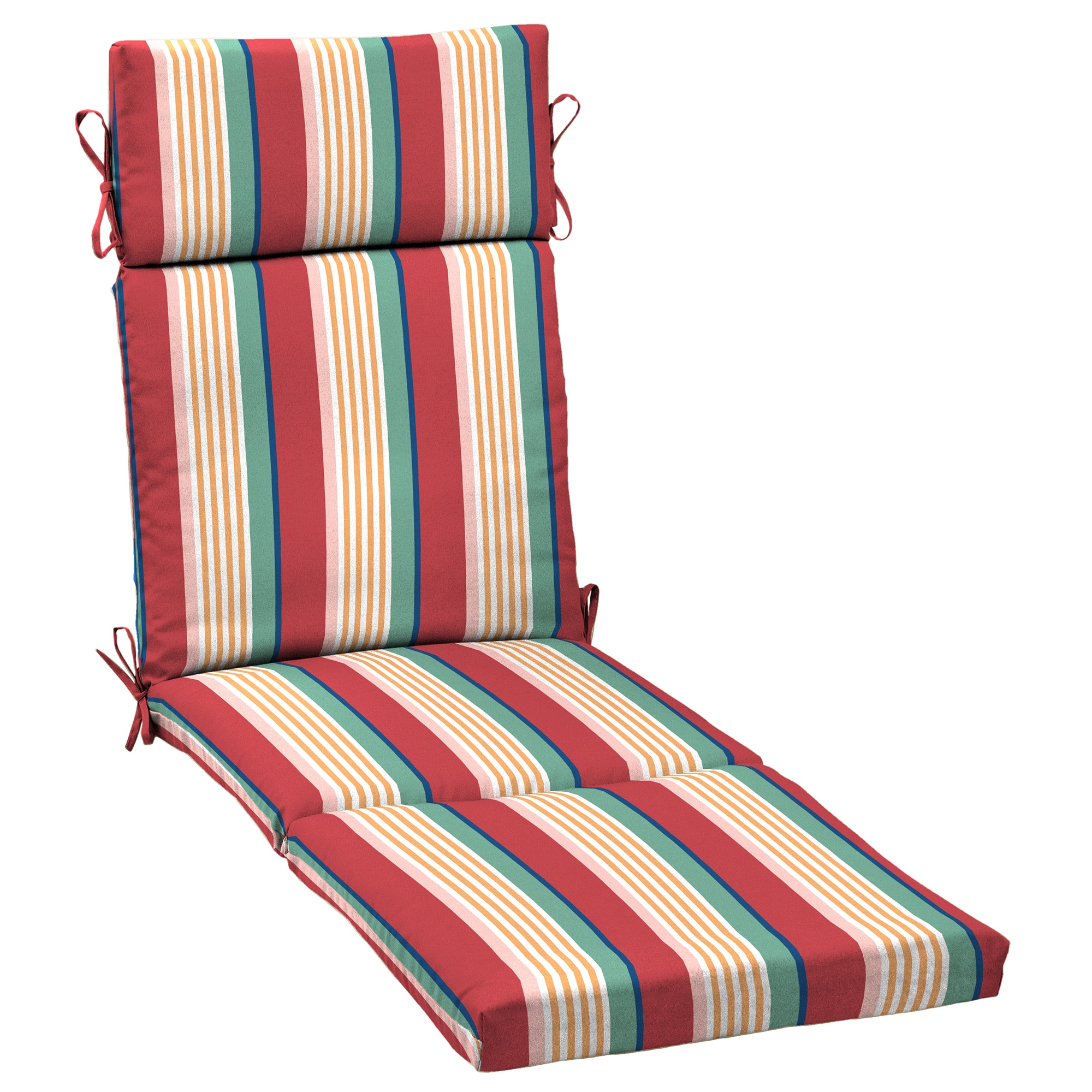 Arden Selections Keeley Stripe Patio Chaise Lounge Chair Cushion at ...