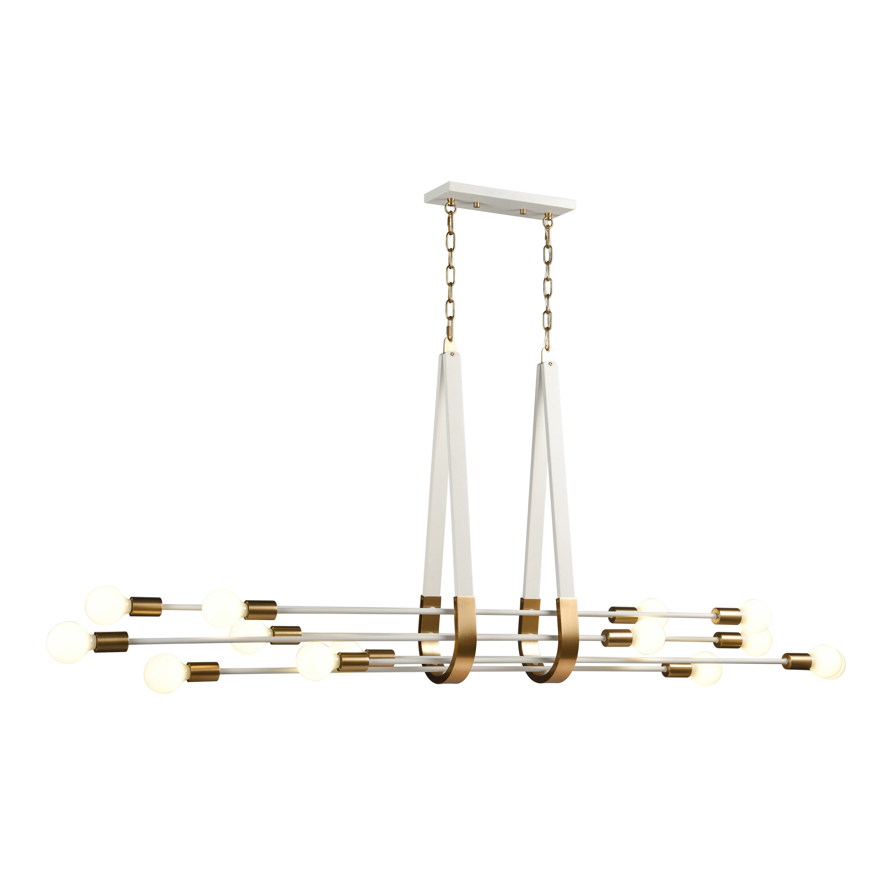 Westmore by ELK Lighting LW-202302010088 Chapel White Mid-century For Use in Bedrooms, Dining Rooms, Foyers, Living Rooms Chandelier