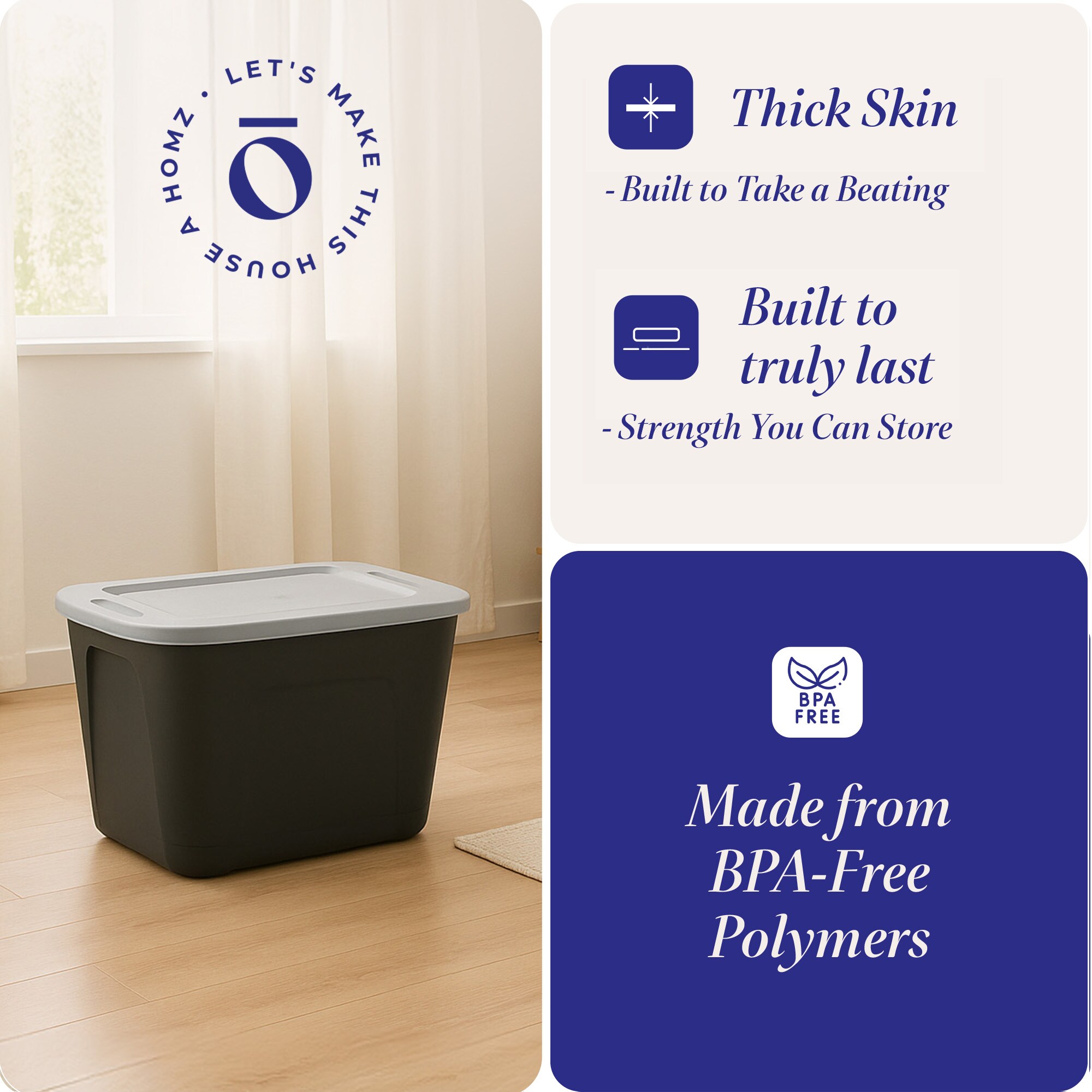 Homz Products 207166 Bins-Baskets - View #3