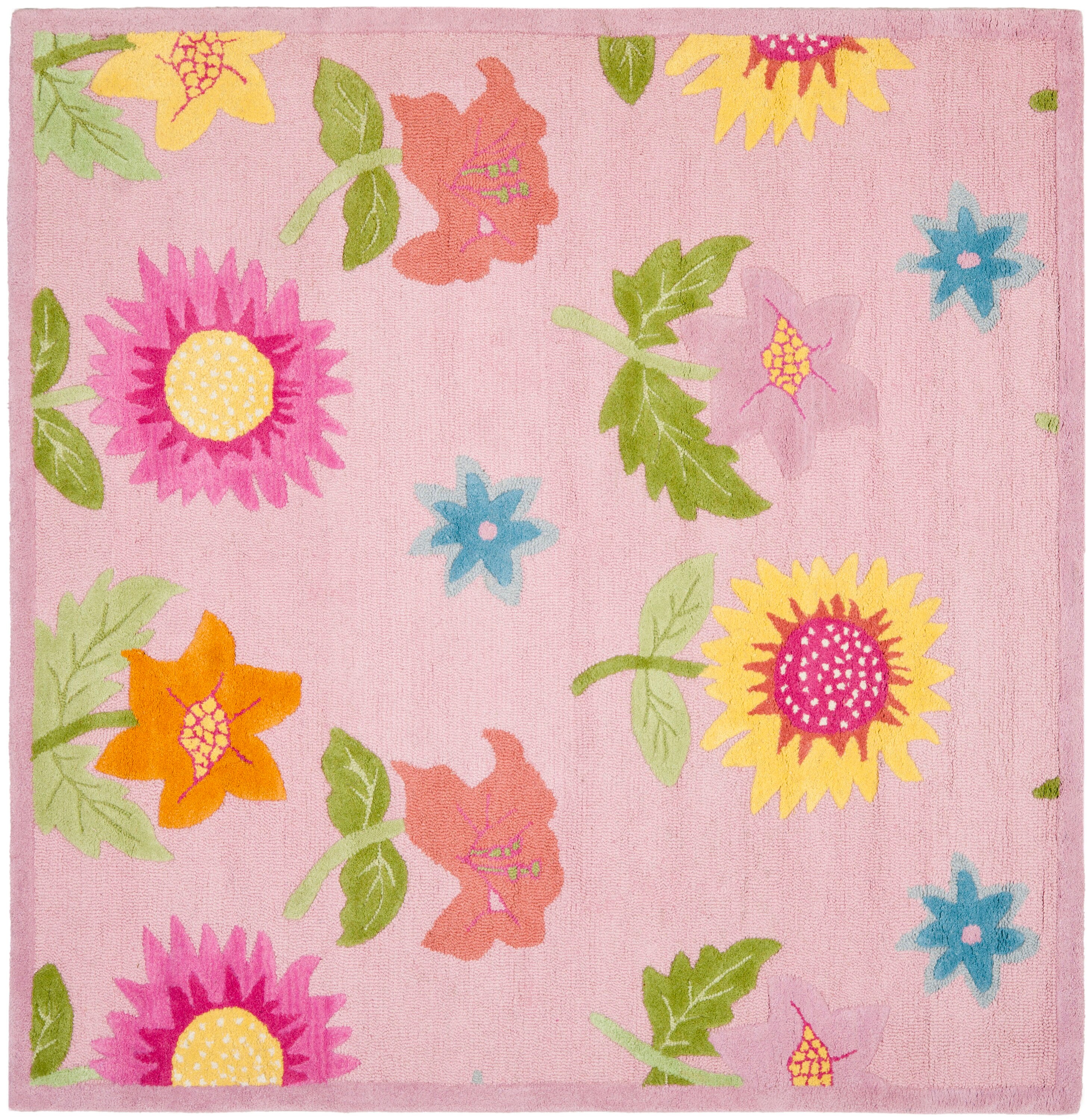Safavieh Kids 371A- Pink Pink 7 x 7 Square Area rug in the Rugs ...