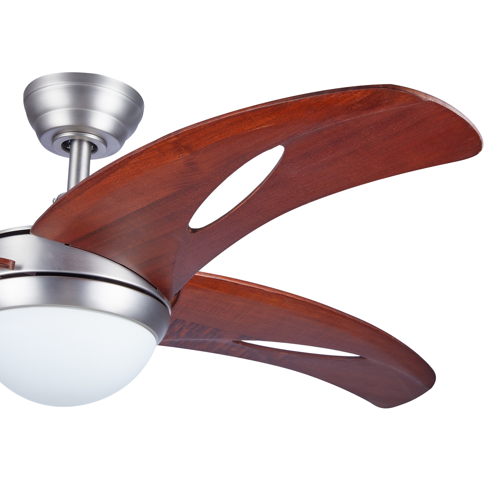 CO-Z 48-in Brushed Nickel Color-changing Integrated LED