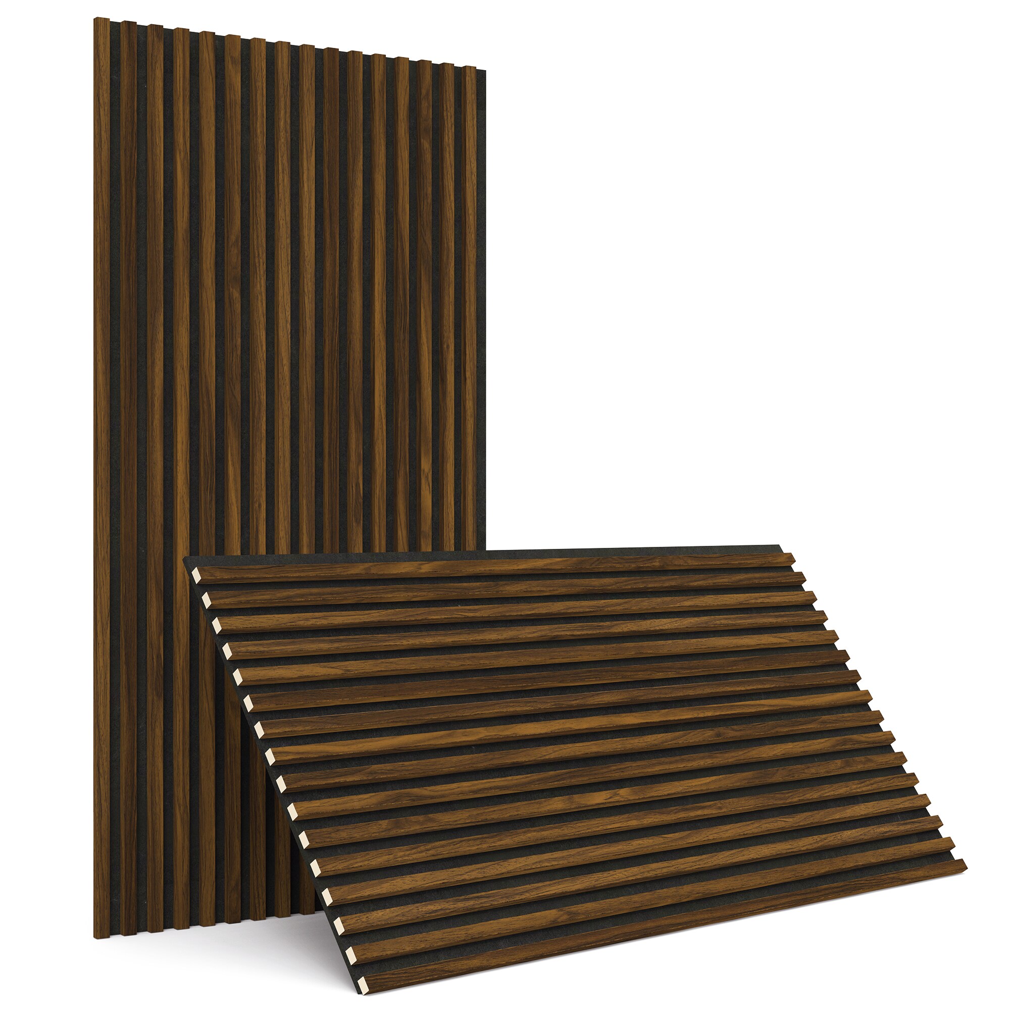 SUNWINGS 24-in x 48-in Embossed Brown Composite Wainscot Wall Panel 2 -Pack