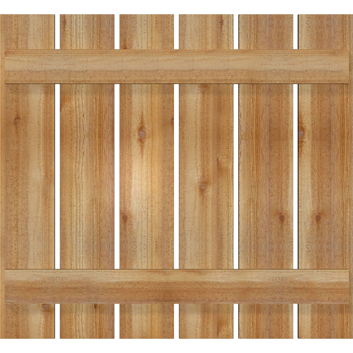 Ekena Millwork 2-Pack 34.75-in W x 32-in H Unfinished Board and Batten Spaced Wood Western Red cedar Exterior Shutters