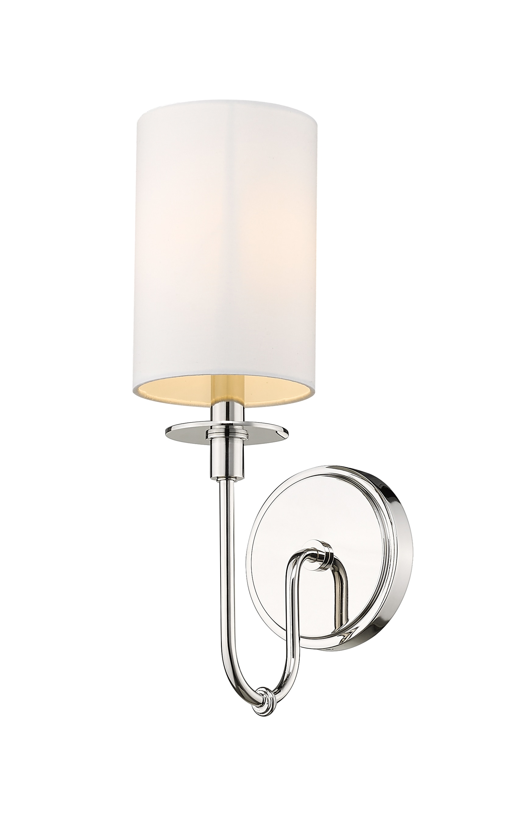 Z-Lite 809-1S-PN Ella 5-in W 1 -Light Polished Nickel Wall Sconce