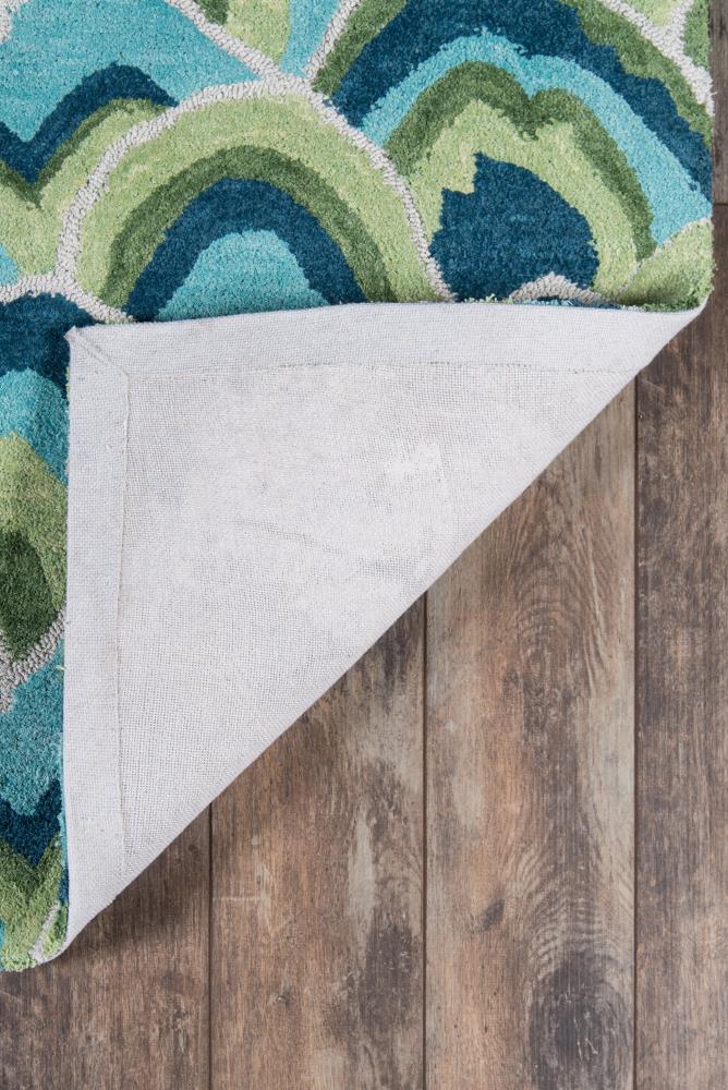 Handmade Green Cotton Tufted Rectangular 8' x 10' Rug