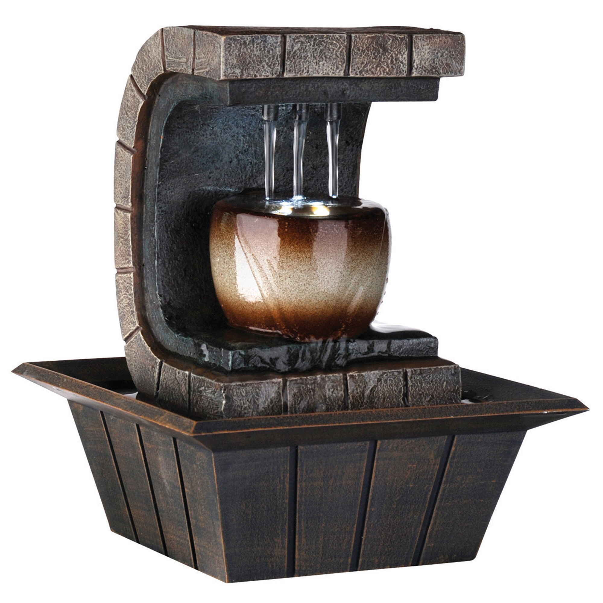 ORE International 9.75-in Resin Tabletop Indoor Fountain in the Indoor  Fountains department at