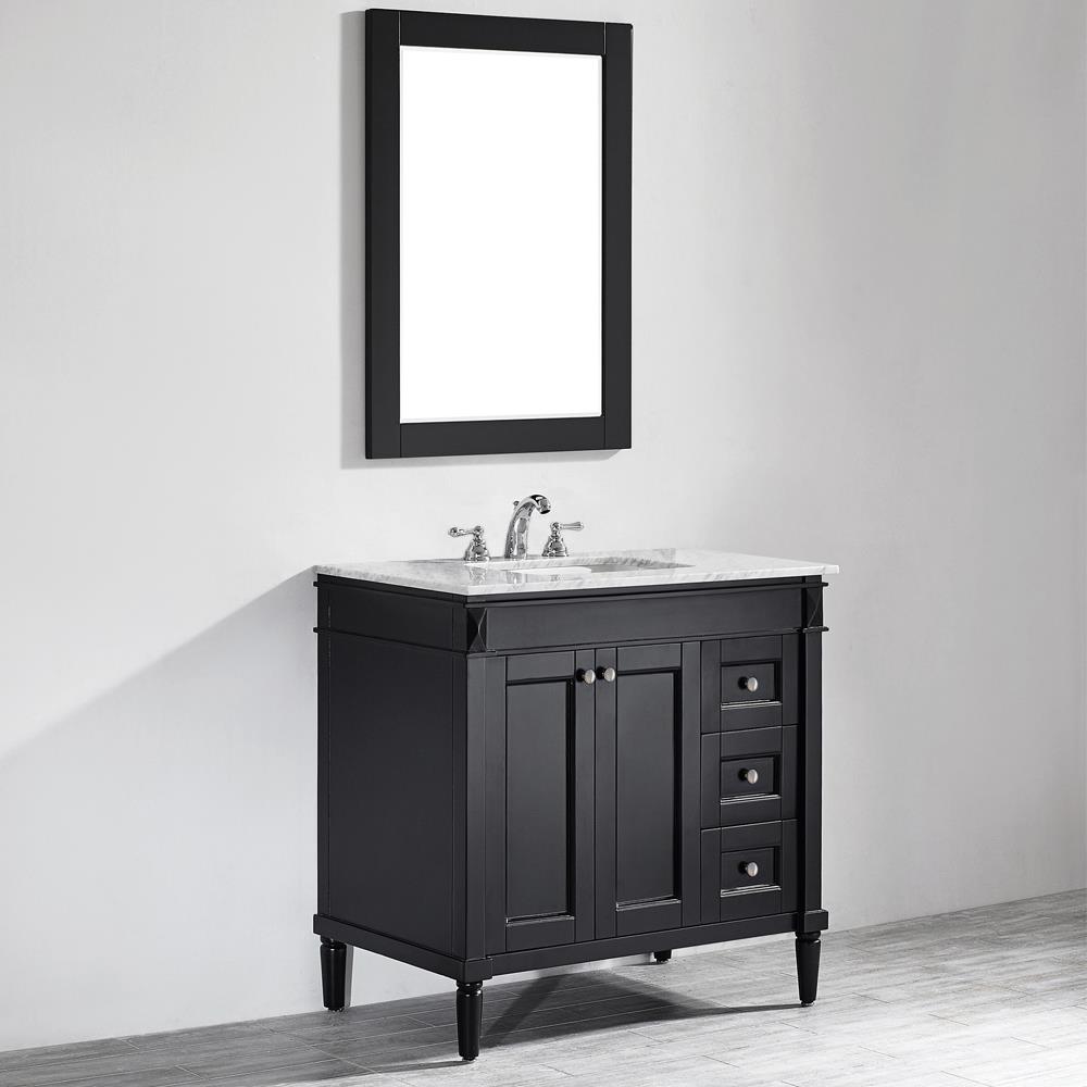 Vinnova Catania 36-in Espresso Undermount Single Sink Bathroom Vanity ...