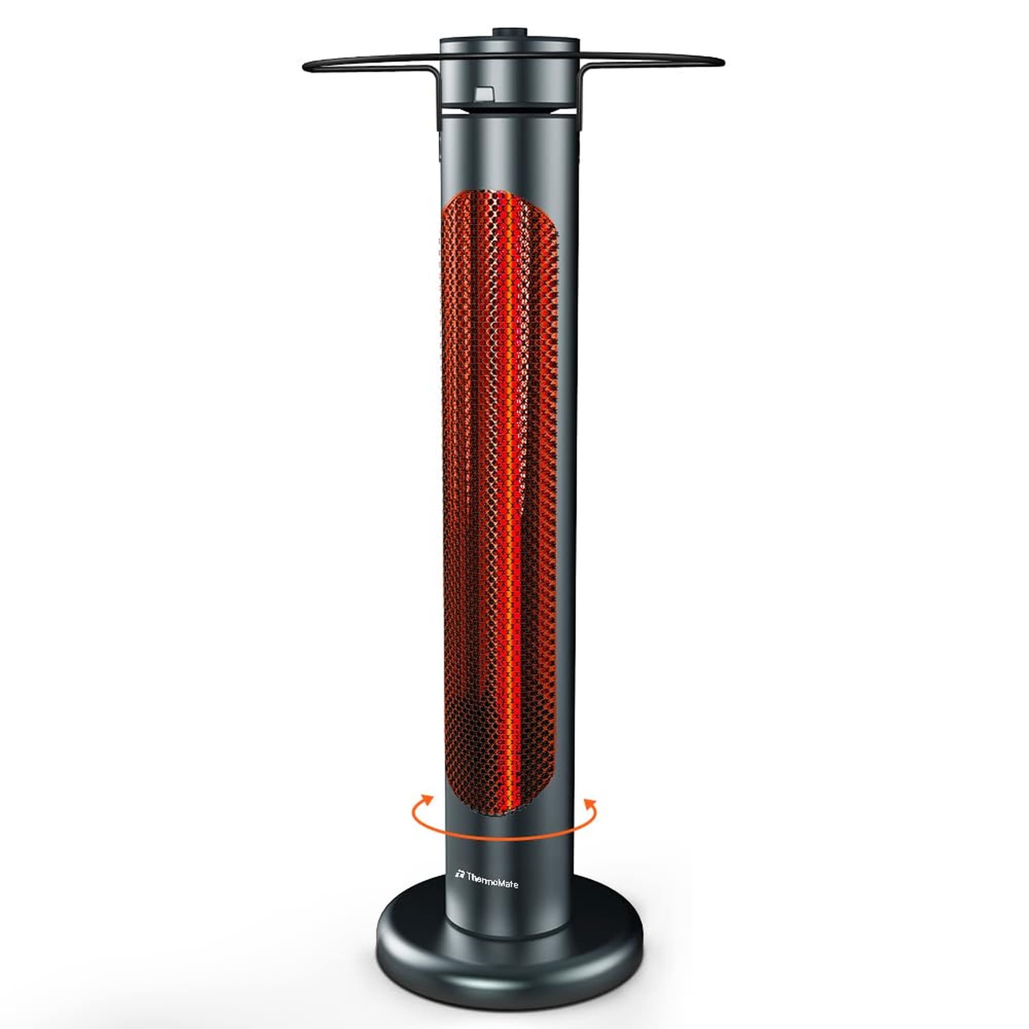 Wudkey Green 1500W Electric Patio Heater with Remote 8 Heating Levels IP65 Oscillation for Outdoor Patio and Garage
