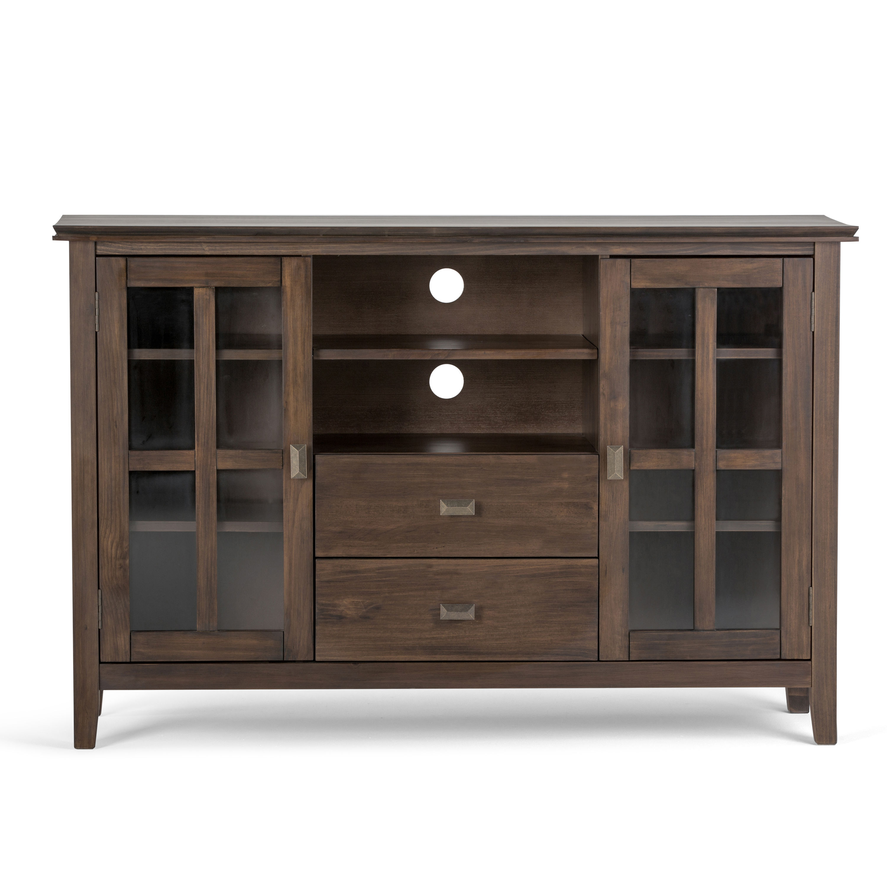 Simpli Home Artisan Transitional Natural Aged Brown Tv Stand ...