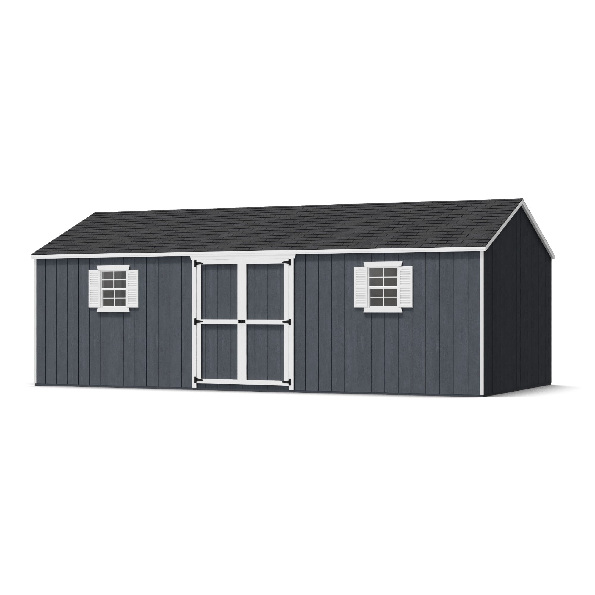 Little Cottage Co 12X24 VWS-PC-FK Value Workshop 12-ft x 24-ft Gable Style Wood Outdoor Storage Shed with 2 Windows 2 Doors