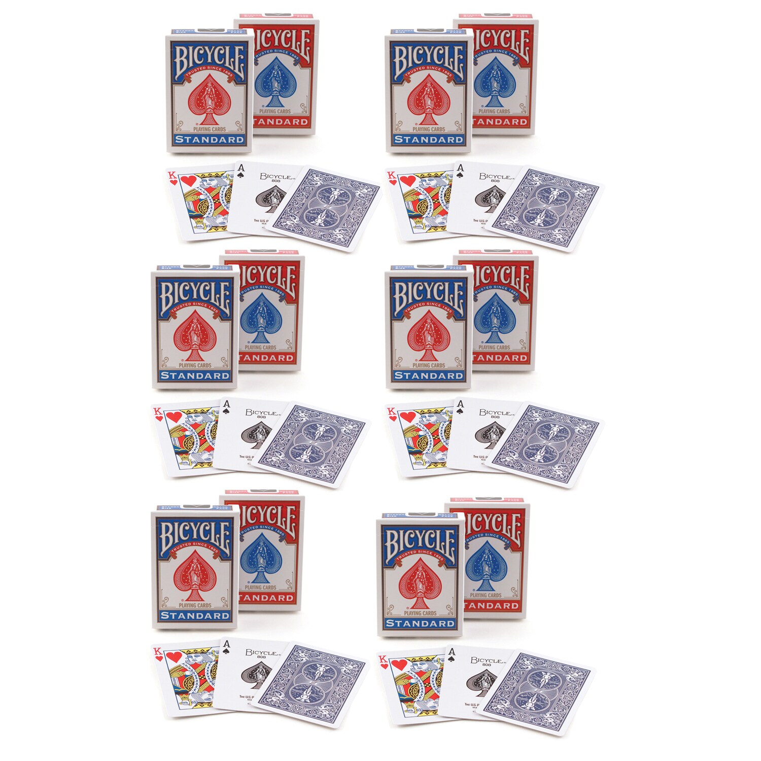  USP1001512-6 Bicycle Standard Index Playing-Card, 6 Decks (Card Game)