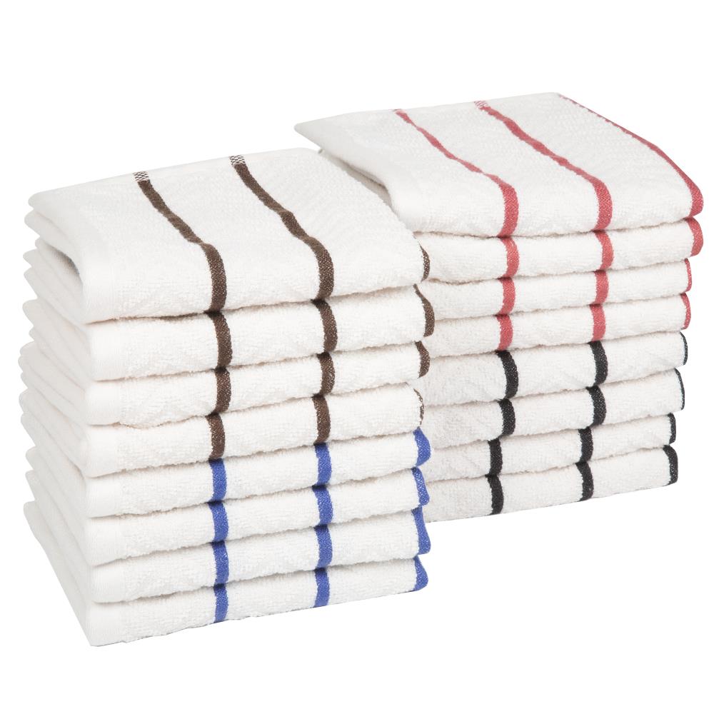 Hastings Home 8-Pack Cotton Stripe Any Occasion Dish Towel in the