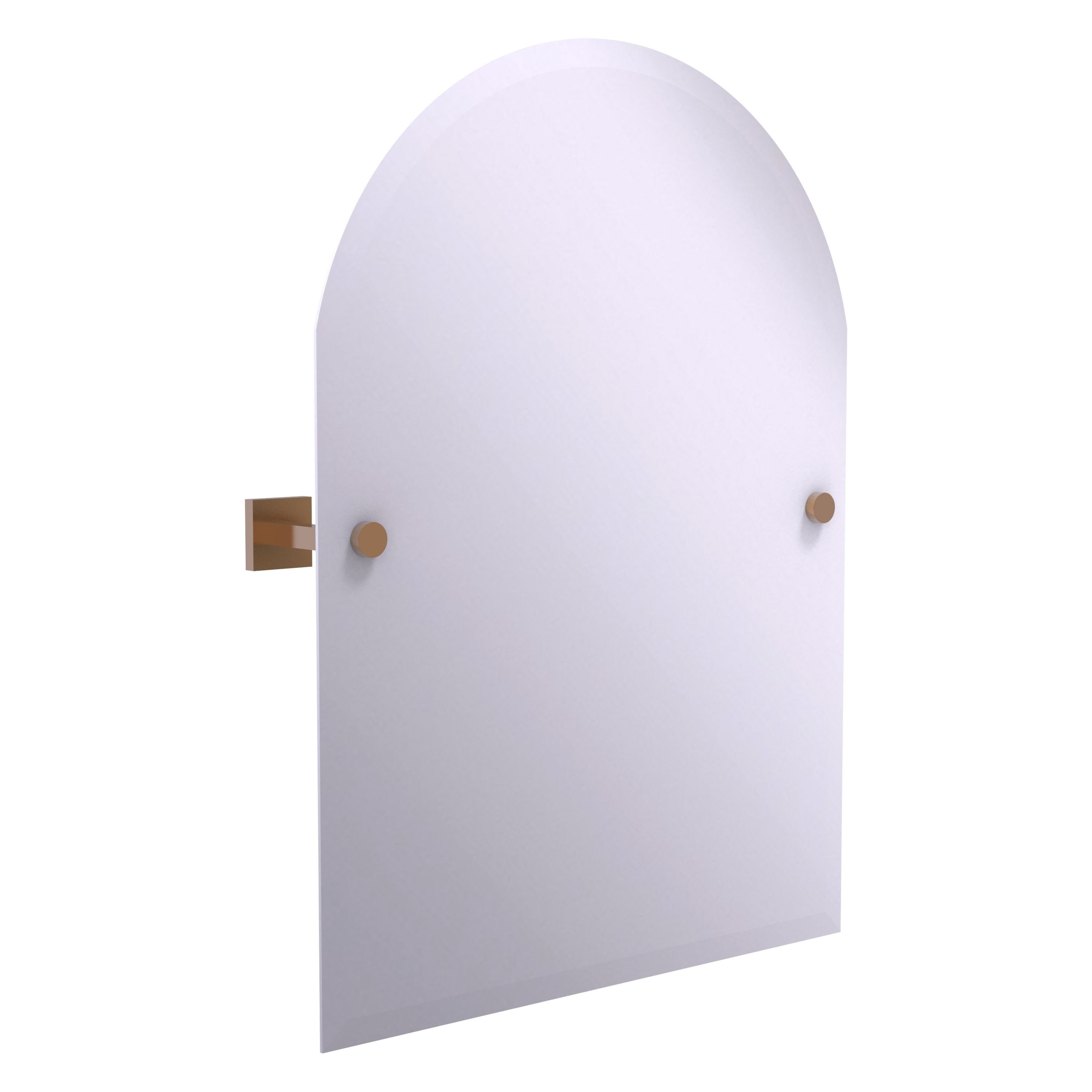 Allied Brass MT-94-BBR Montero 3.7-Inches x 28.5-Inches Beveled Frameless Arch Tilting Bathroom Vanity Mirror ( Brushed Bronze )