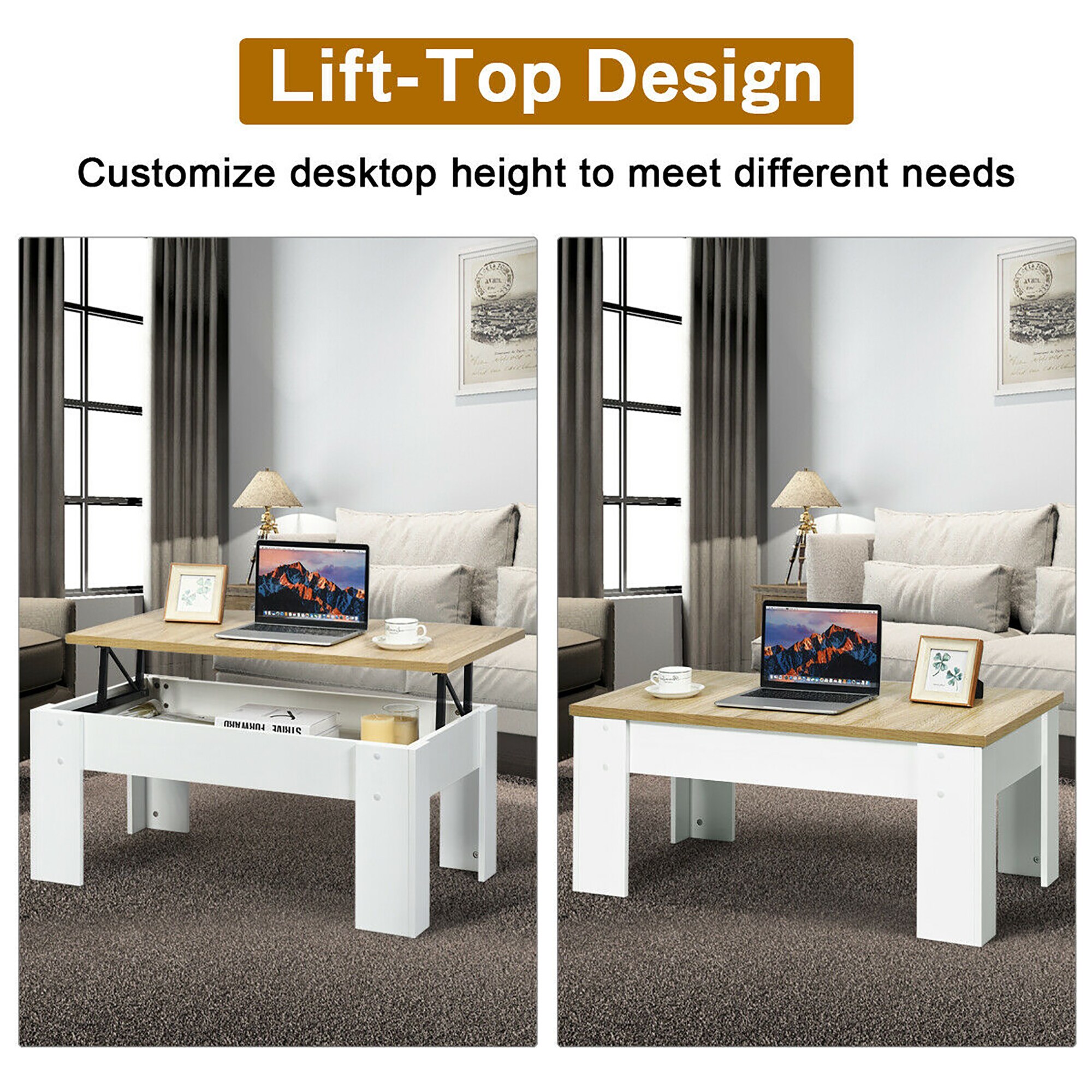 Costway HW64428WH Coffee-Tables - View #7