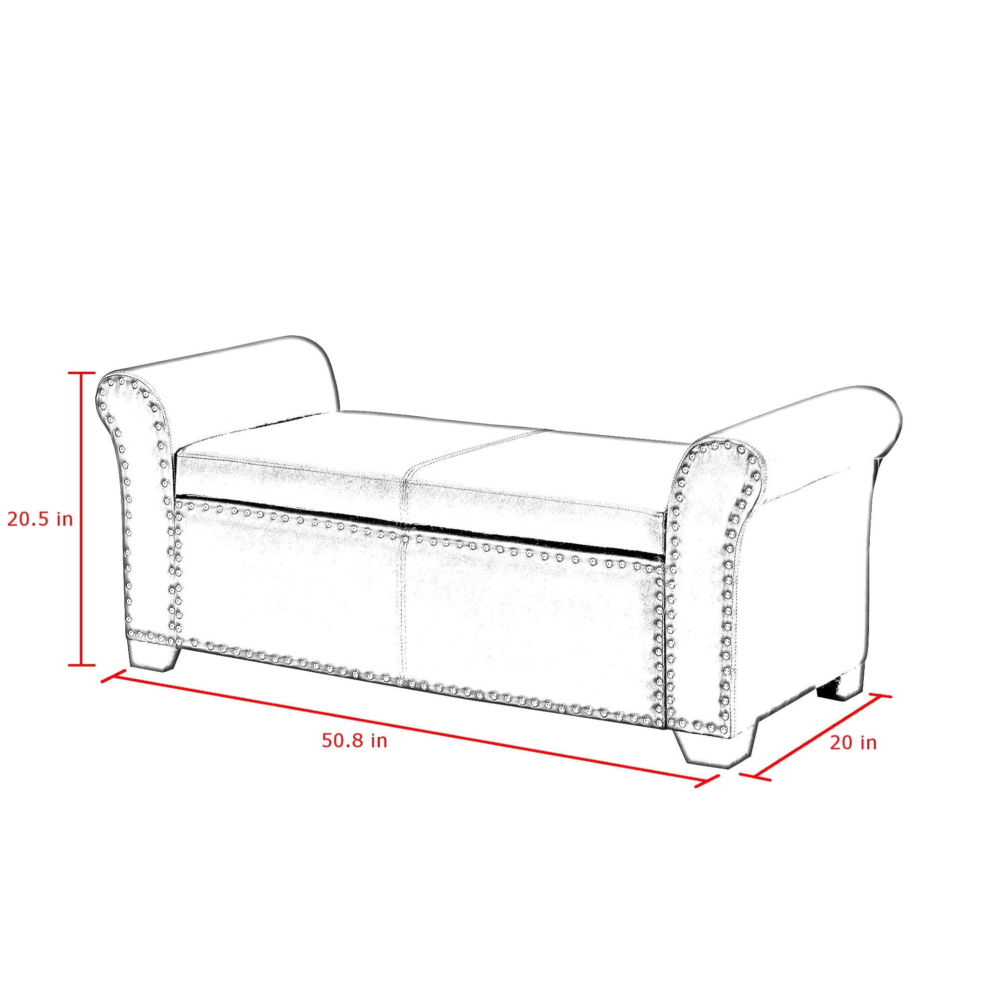 Inspired Home SB54-01BK-LS bench - View #10