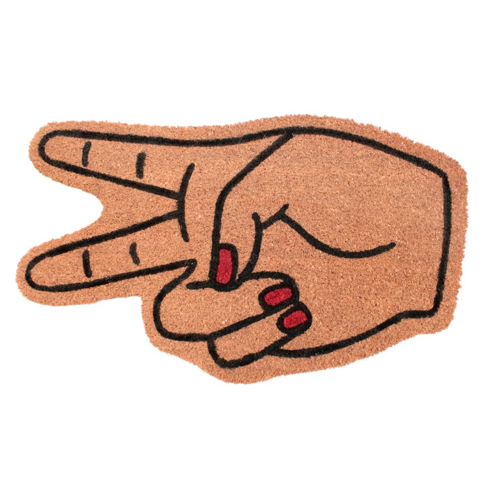 Zig Zag DM5494 2-ft x 3-ft Black Coir/Vinyl Rectangular Indoor or Outdoor Novelty Door Mat