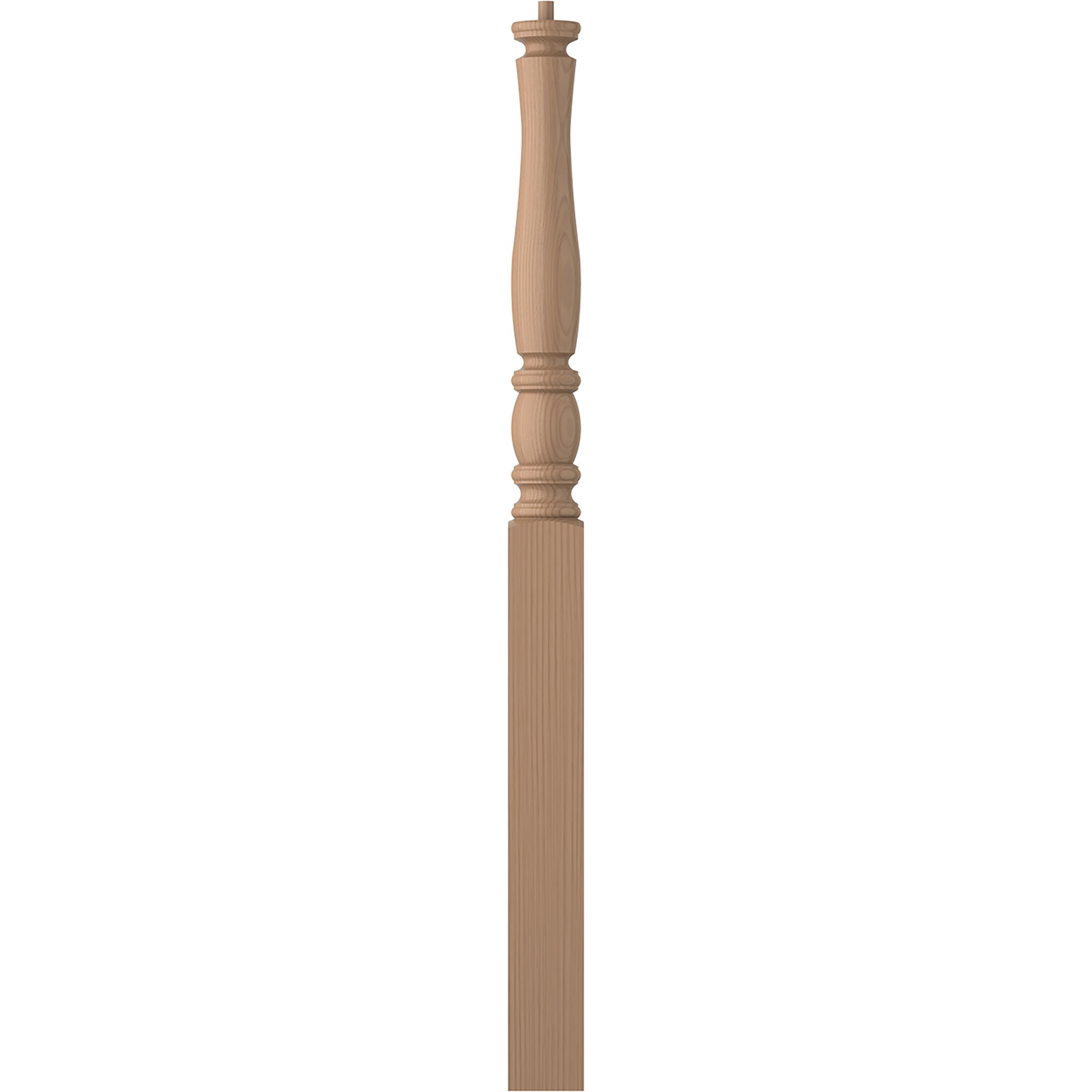 L.J. Smith Stair Systems LJP-3314-P Briarcliffe 3.5-in x 50-in Unfinished Poplar Starting Stair Newel Post