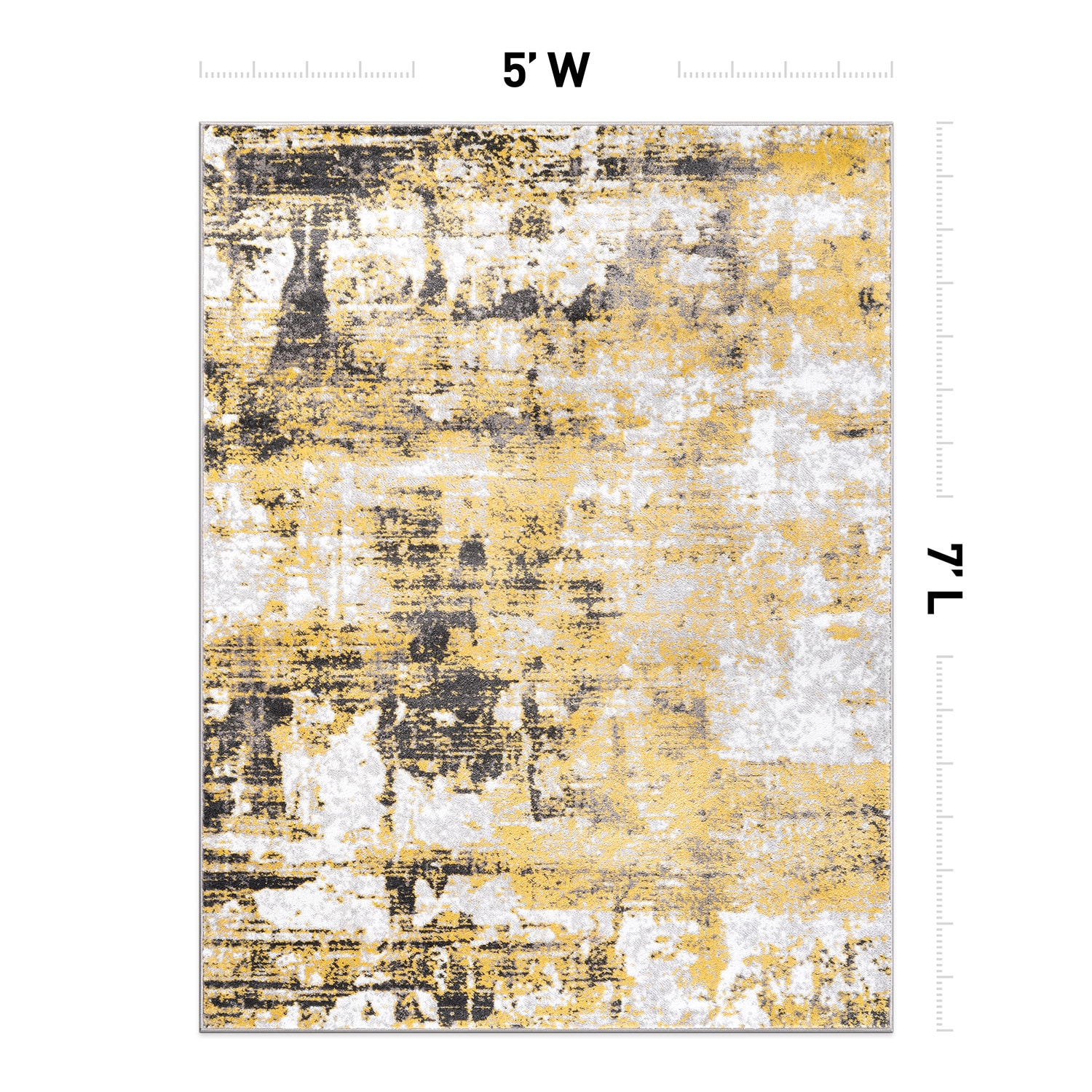 World Rug Gallery 935YELLOW5X7 rugs - View #3