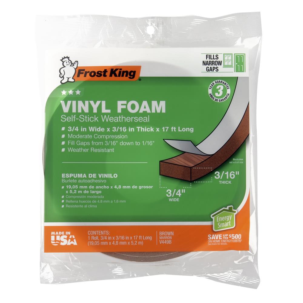 M-D 6-3/4-ft x 1-1/8-in x 1/2-in Brown Vinyl/Foam Door