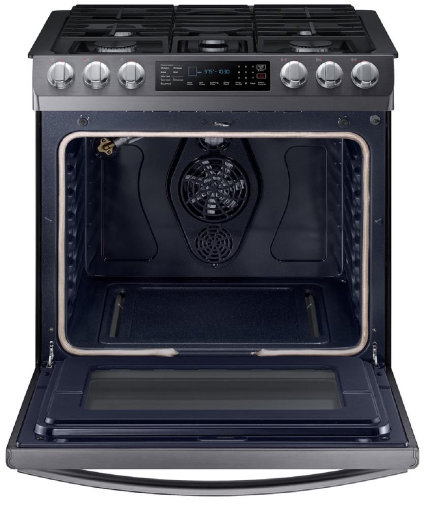 NX58R9421SG Samsung 5.8 cu. ft. Slide-in Gas Range with Convection in Black  Stainless Steel FINGERPRINT RESISTANT BLACK STAINLESS STEEL - Hahn  Appliance Warehouse
