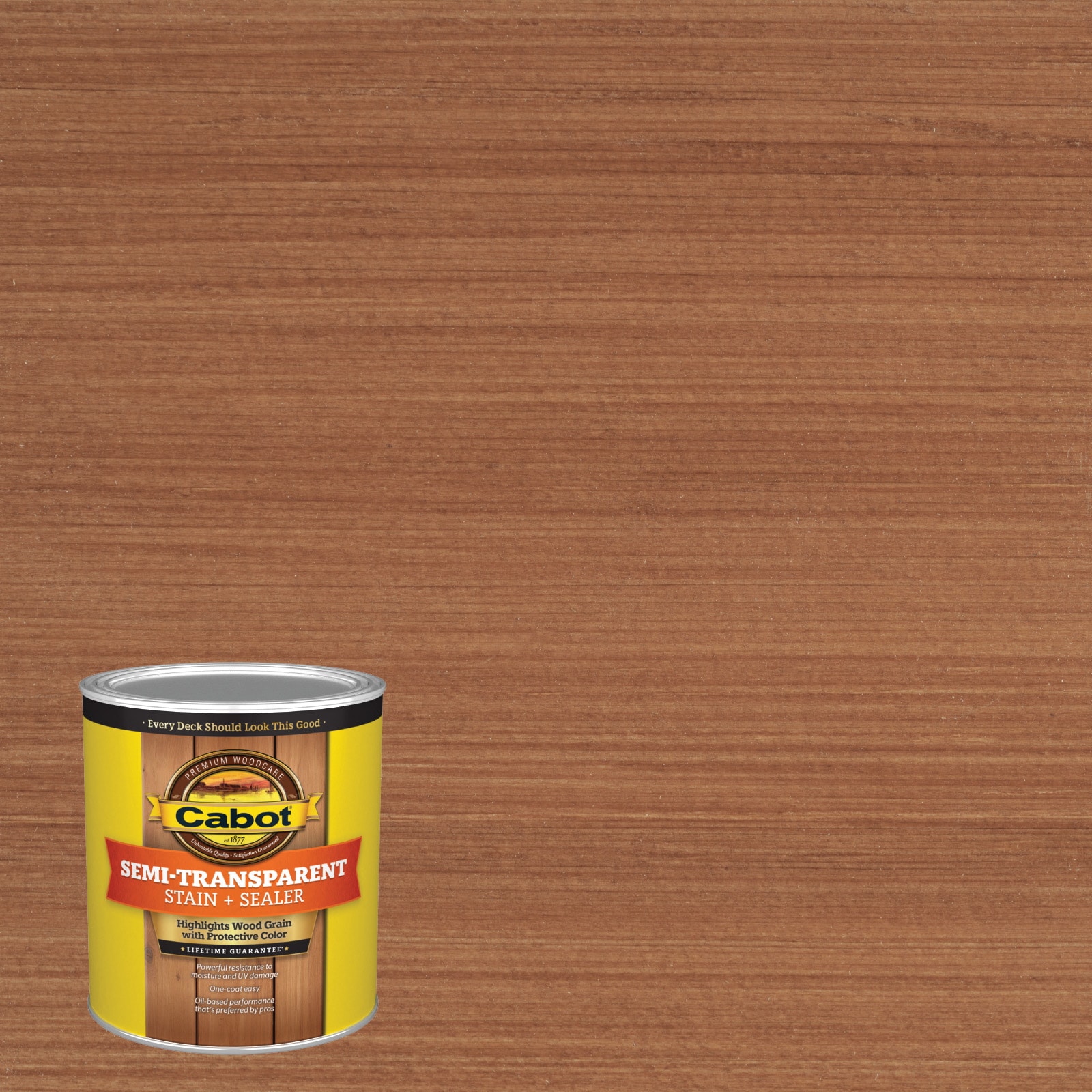 Cabot OAK BROWN-1028057 Oak Brown Semi-transparent Exterior Wood Stain and Sealer in One ( 1-quart )