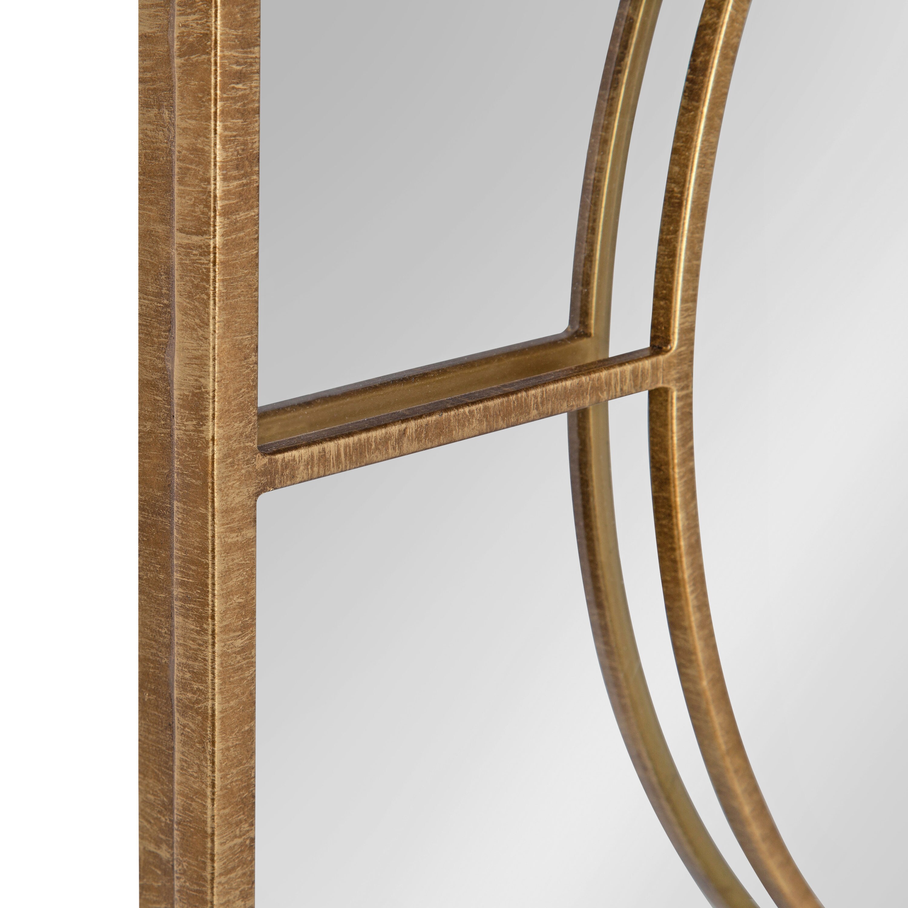 Gold Geometric Square Full Length Accent Mirror