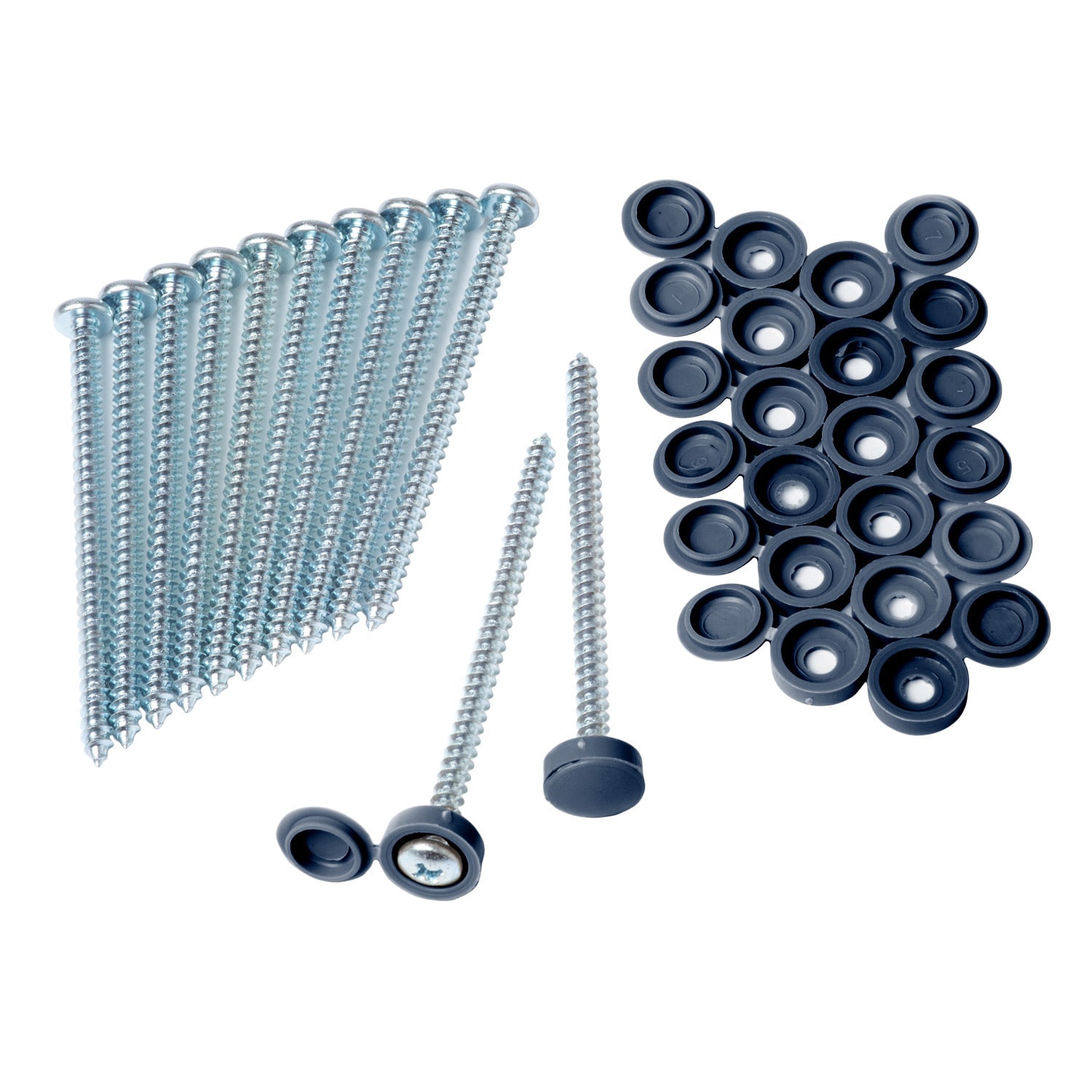 Alpha 12 -Pack Screw and hinge cap set for Exterior Shutters #VNCAPSCREWIB