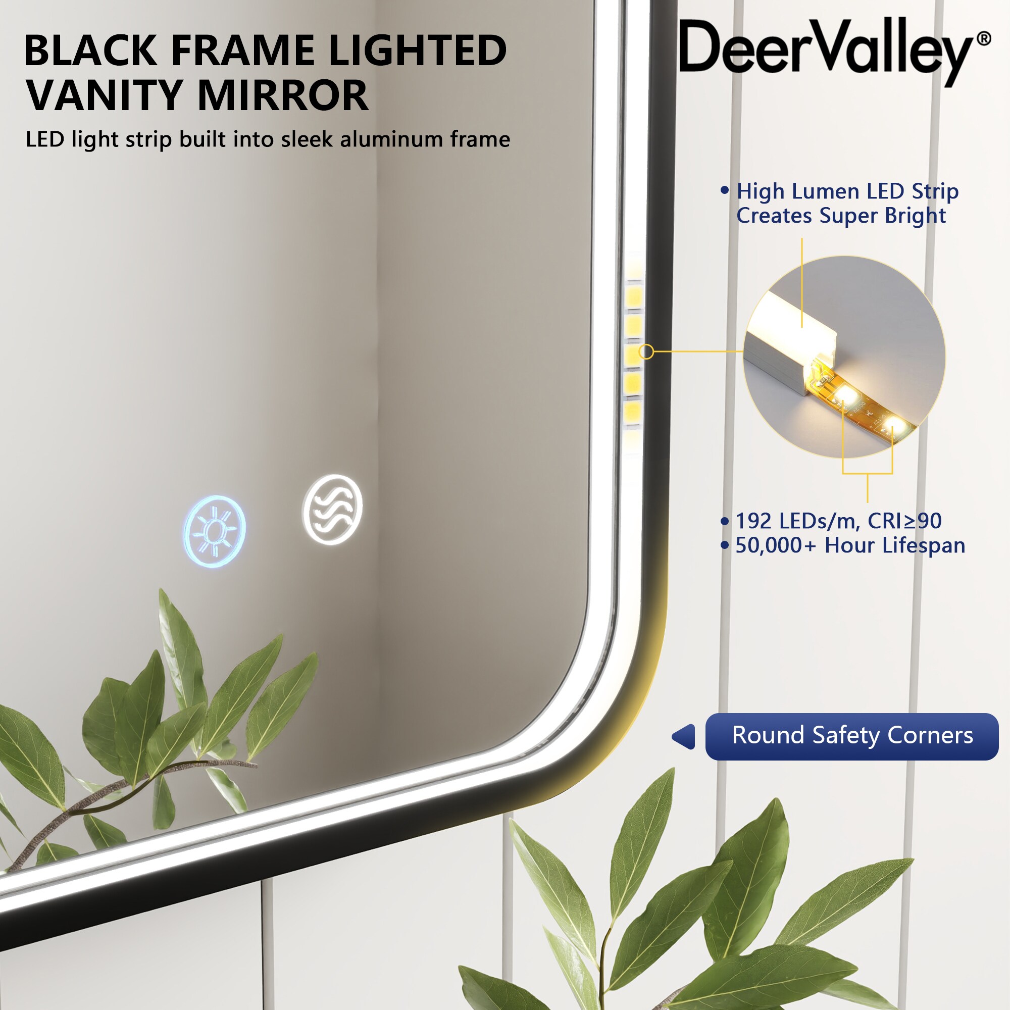 DeerValley DV-1VM0311 Framed-Bath-Mirrors - View #4