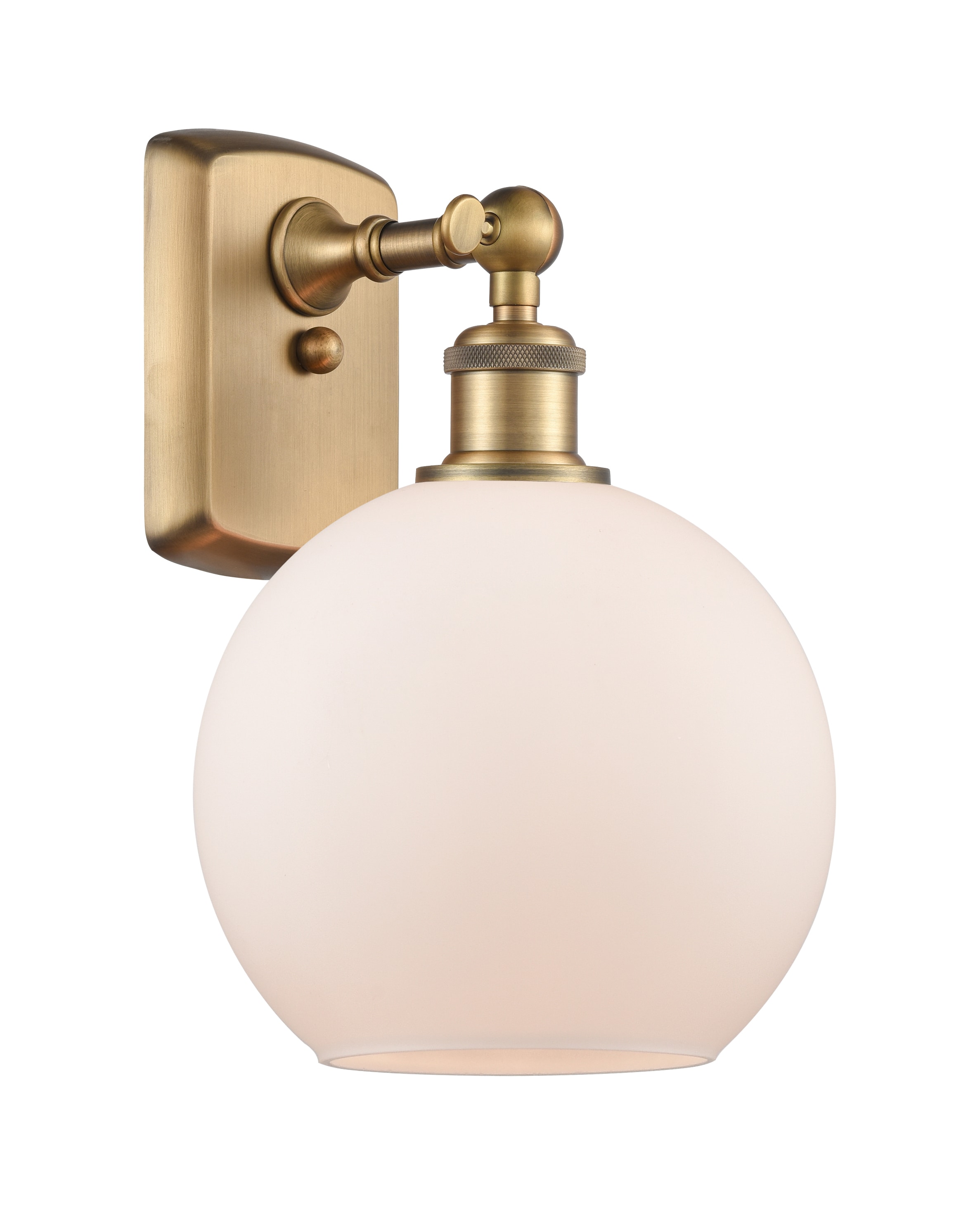 Innovations Lighting 516-1W-BB-G121-8 Athens 8-in W 1 -Light Brushed Brass Industrial Wall Sconce