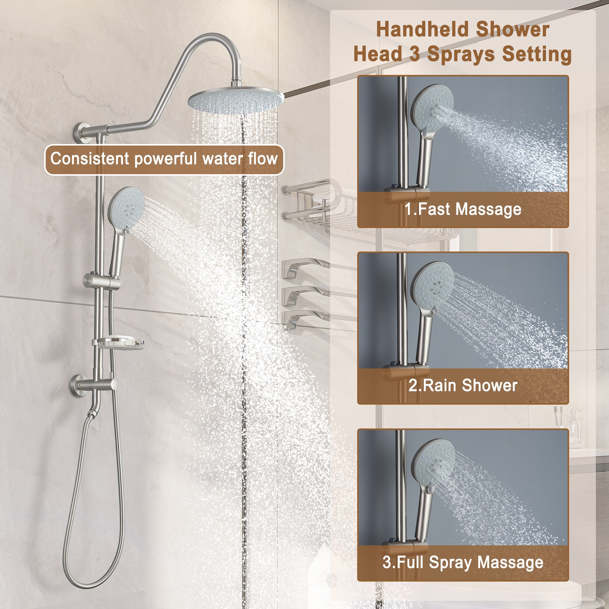 Clihome RB0712 Showerhead-Bar-Panels - View #6