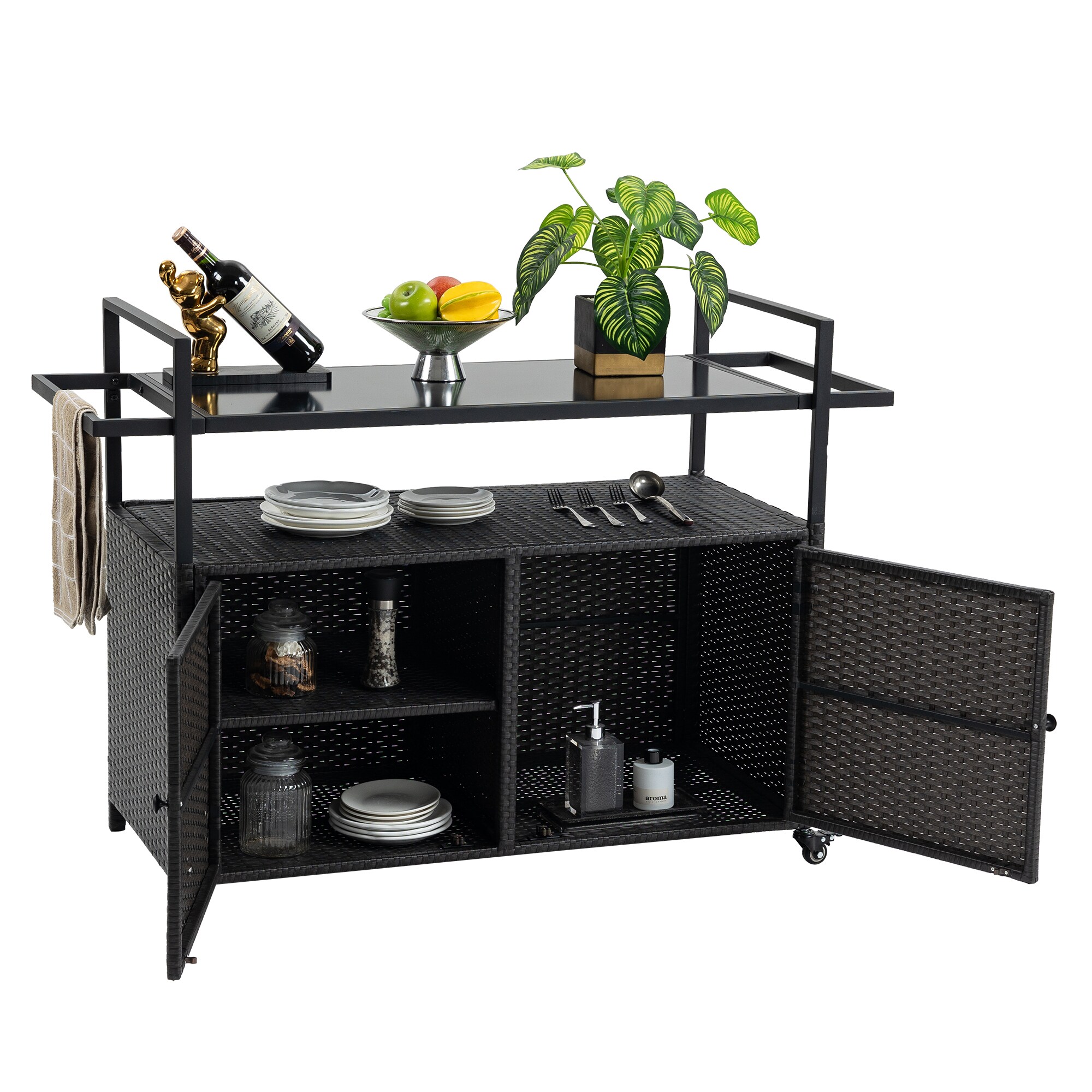 WELLFOR GIZHF573BK Patio-Tables - View #2