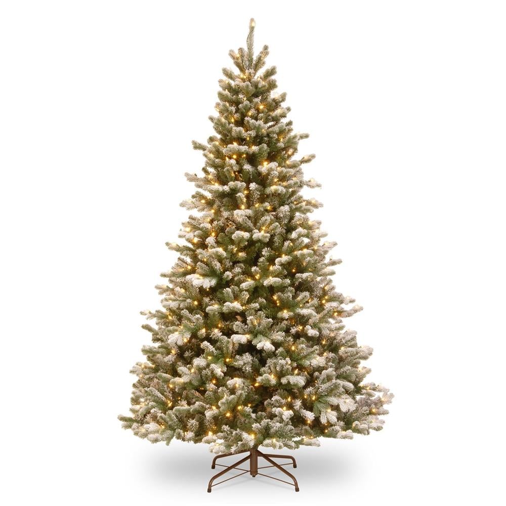 National Tree Company PESL3-W07-75 7.5-Feet Spruce Pre-lit Artificial Christmas Tree with White LED Lights