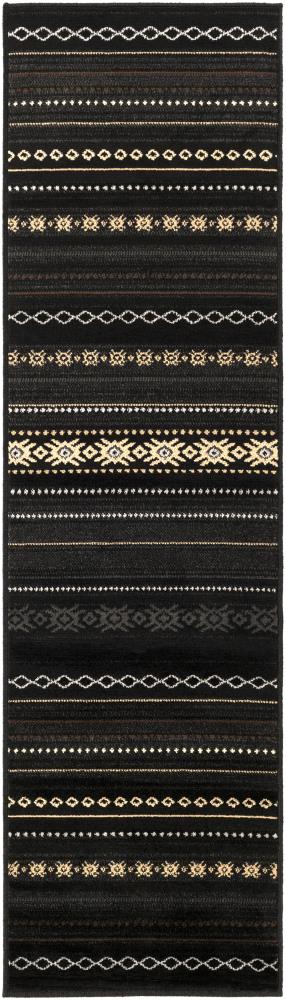 Livabliss PAR1047-2276 Paramount 2 x 8 (ft) Polypropylene Black Rectangular Indoor Medallion Vintage Area rug