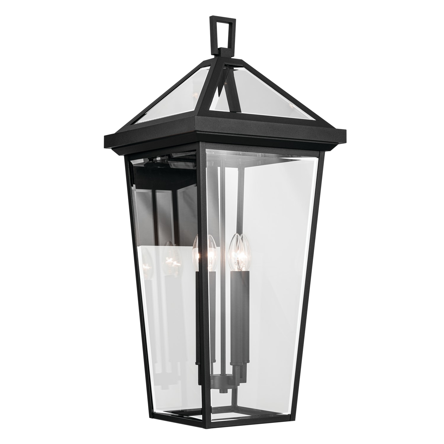 Kichler 59128BKT Regence 4 -Light 30.25-in H Black Hardwired Outdoor Wall Light