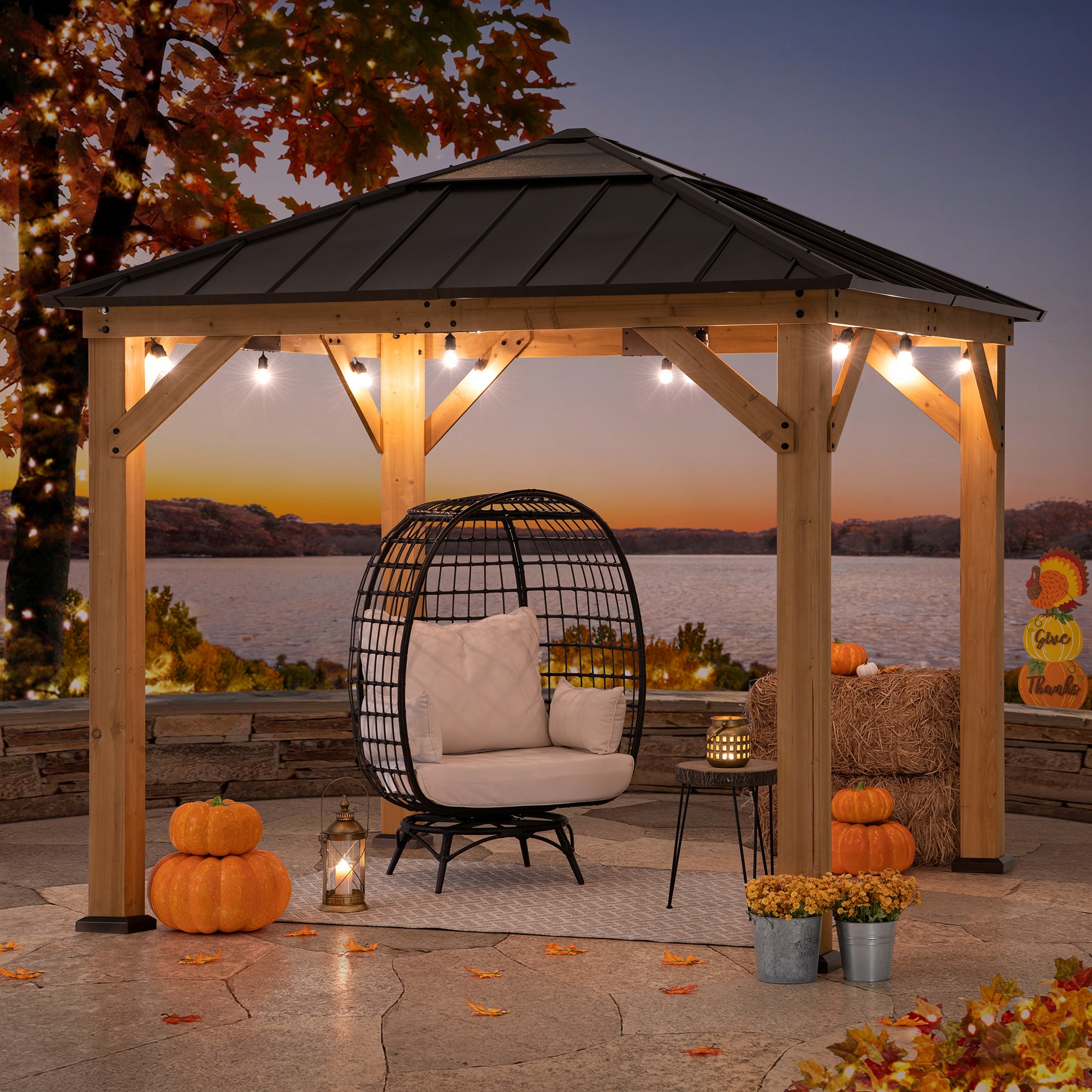 Sunjoy A102007060 Wood-Resin-Gazebos - View #9