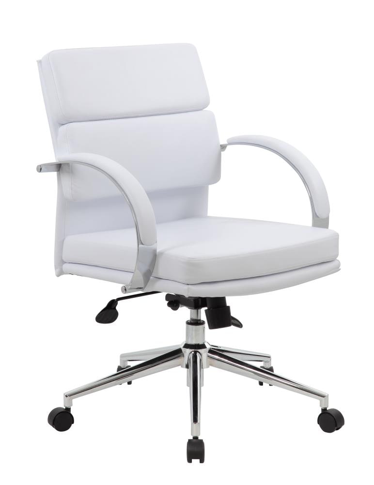 Boss Office Products White Contemporary Ergonomic Adjustable Height ...