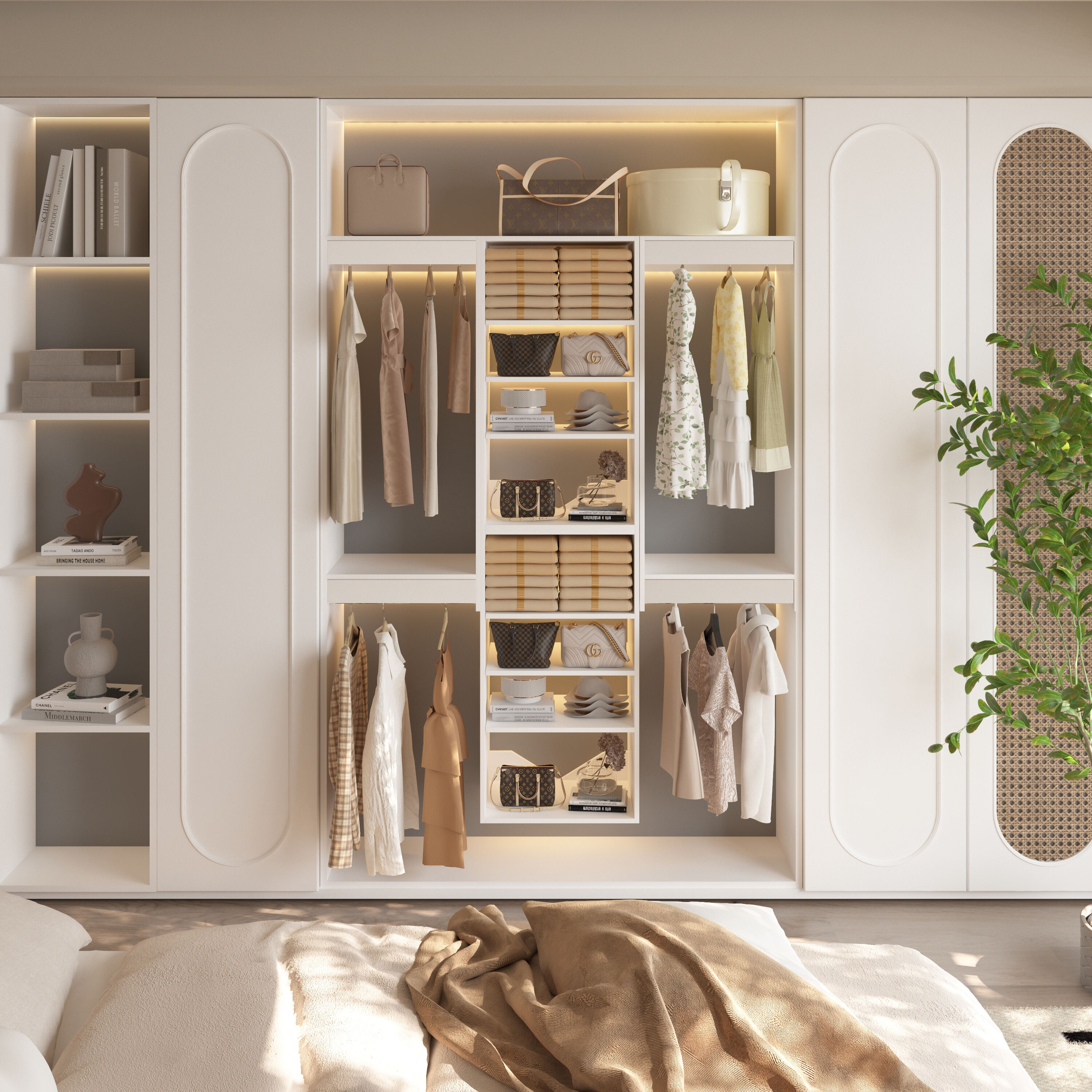 LOVMOR SF-R-YM02-315W Wood-Closet-Shelves - View #2