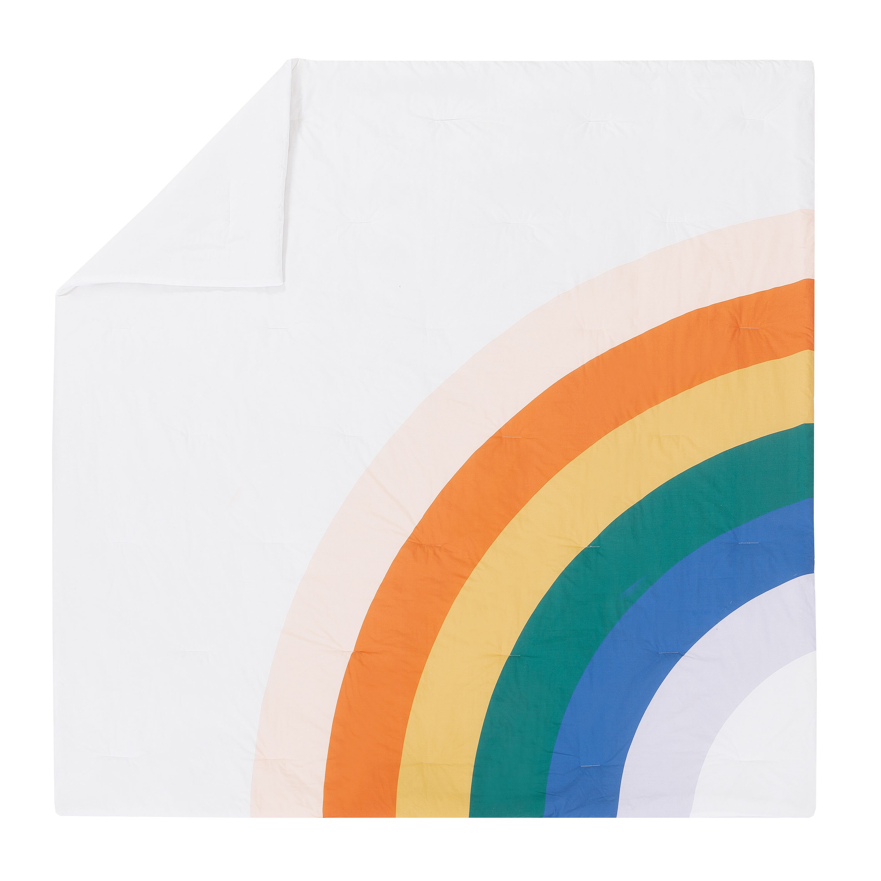 Makers Collective Rainbow comf st 3-Piece White Full/Queen Comforter ...