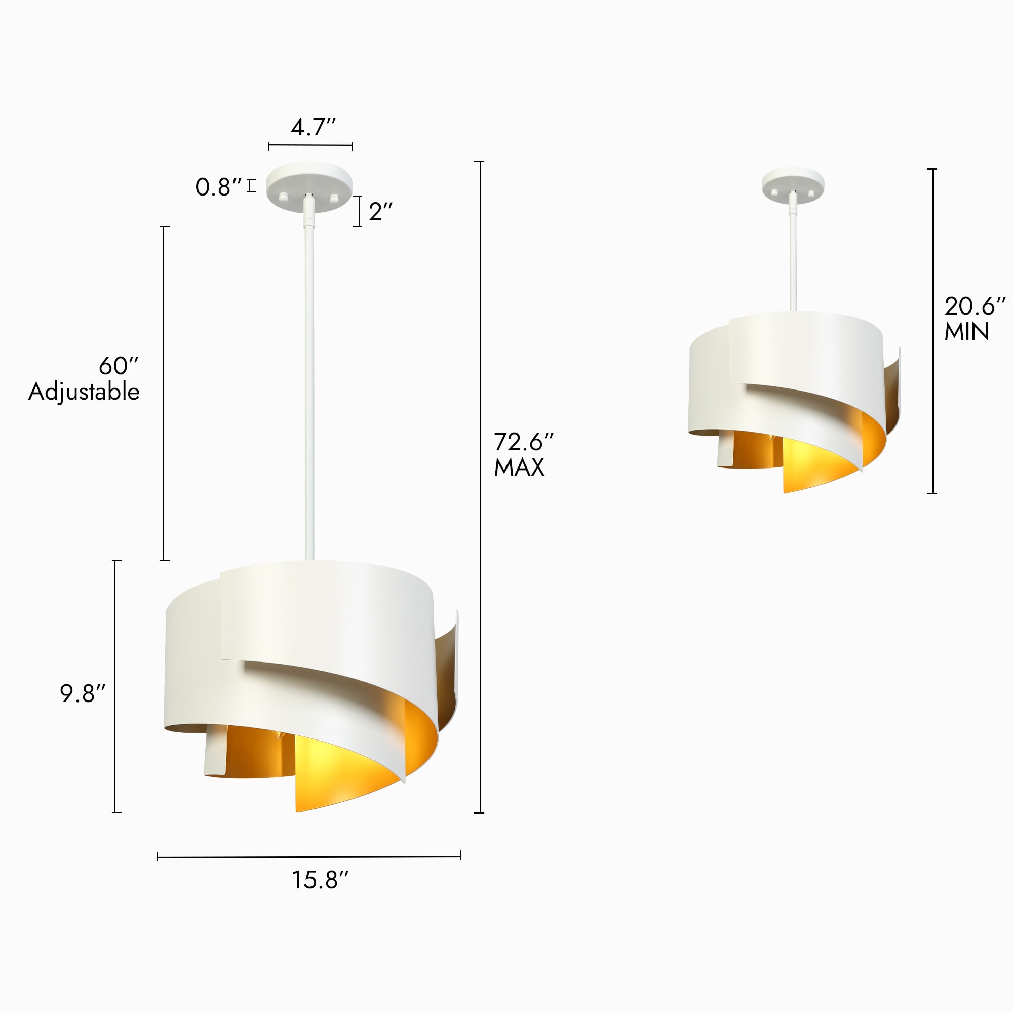 ZEVNI L3QUMQJBW5454SB9 Pendant-Lights - View #6