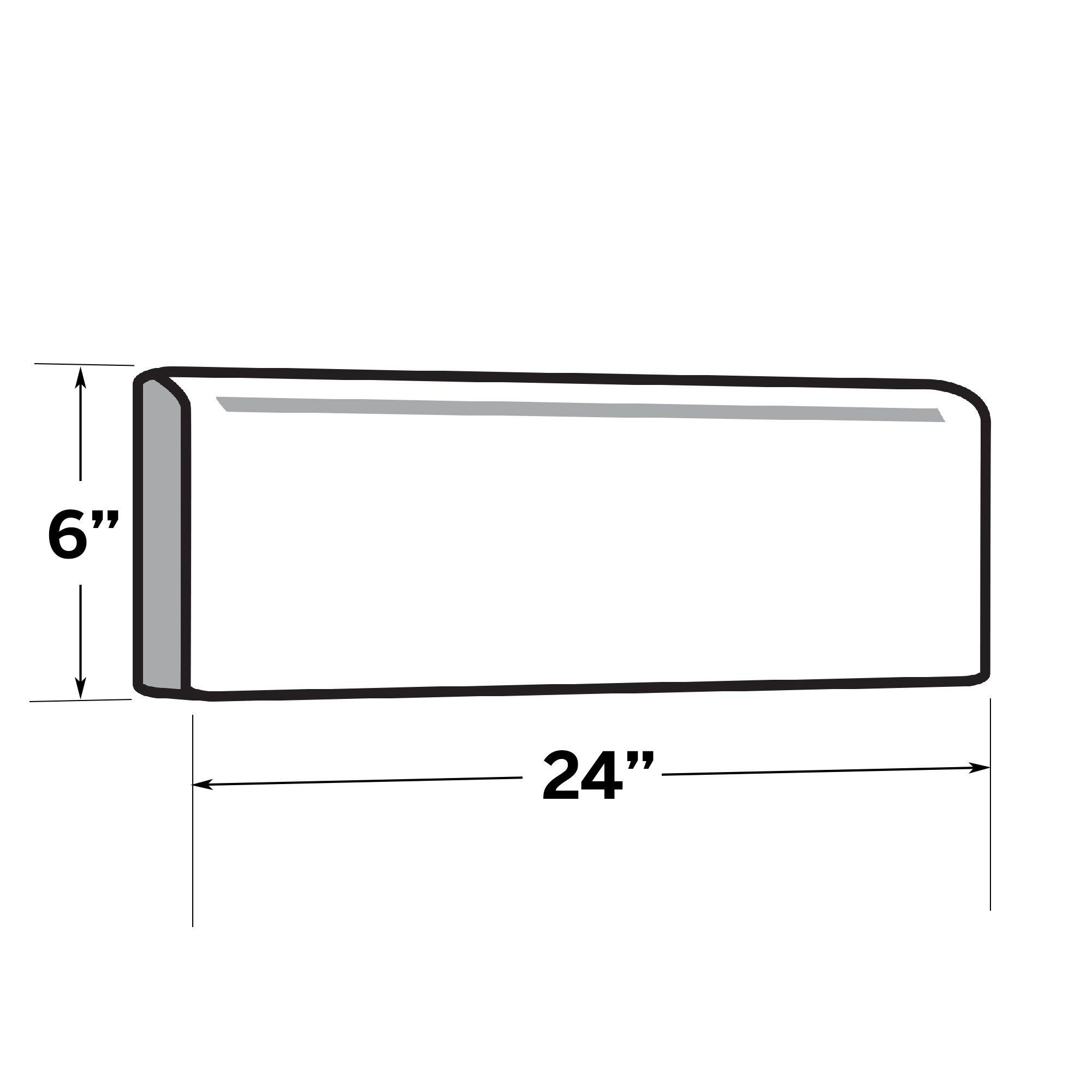 Crossville EnGarde 12-Pack Copper Porcelain Bullnose Trim Tile (6-in x 24-in)